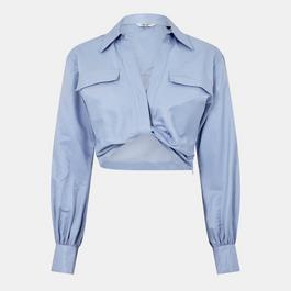 Jack Wills Draped Cropped Blouse