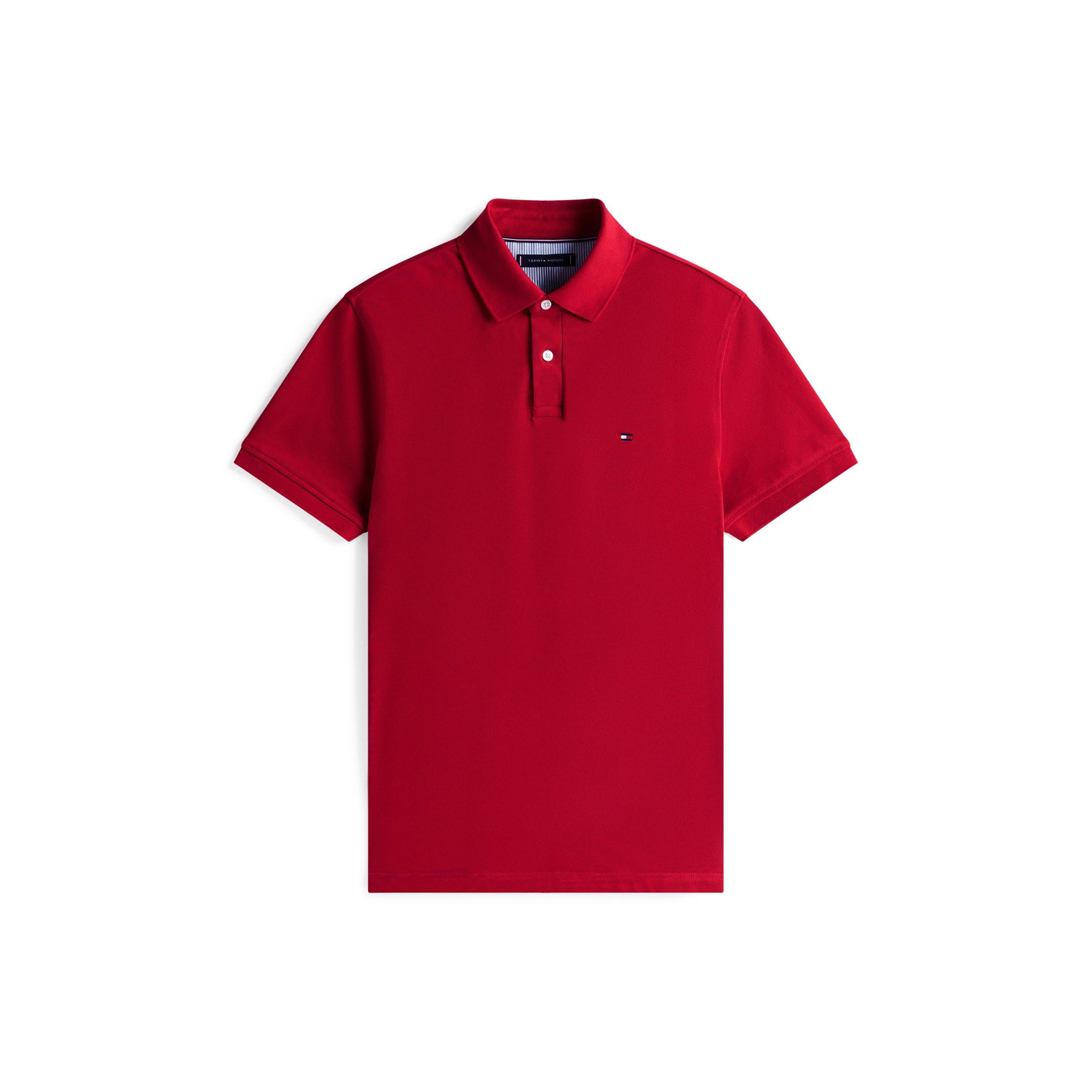 Tommy Hilfiger Core 1985 Polo Shirt - Medium Red XLD - M