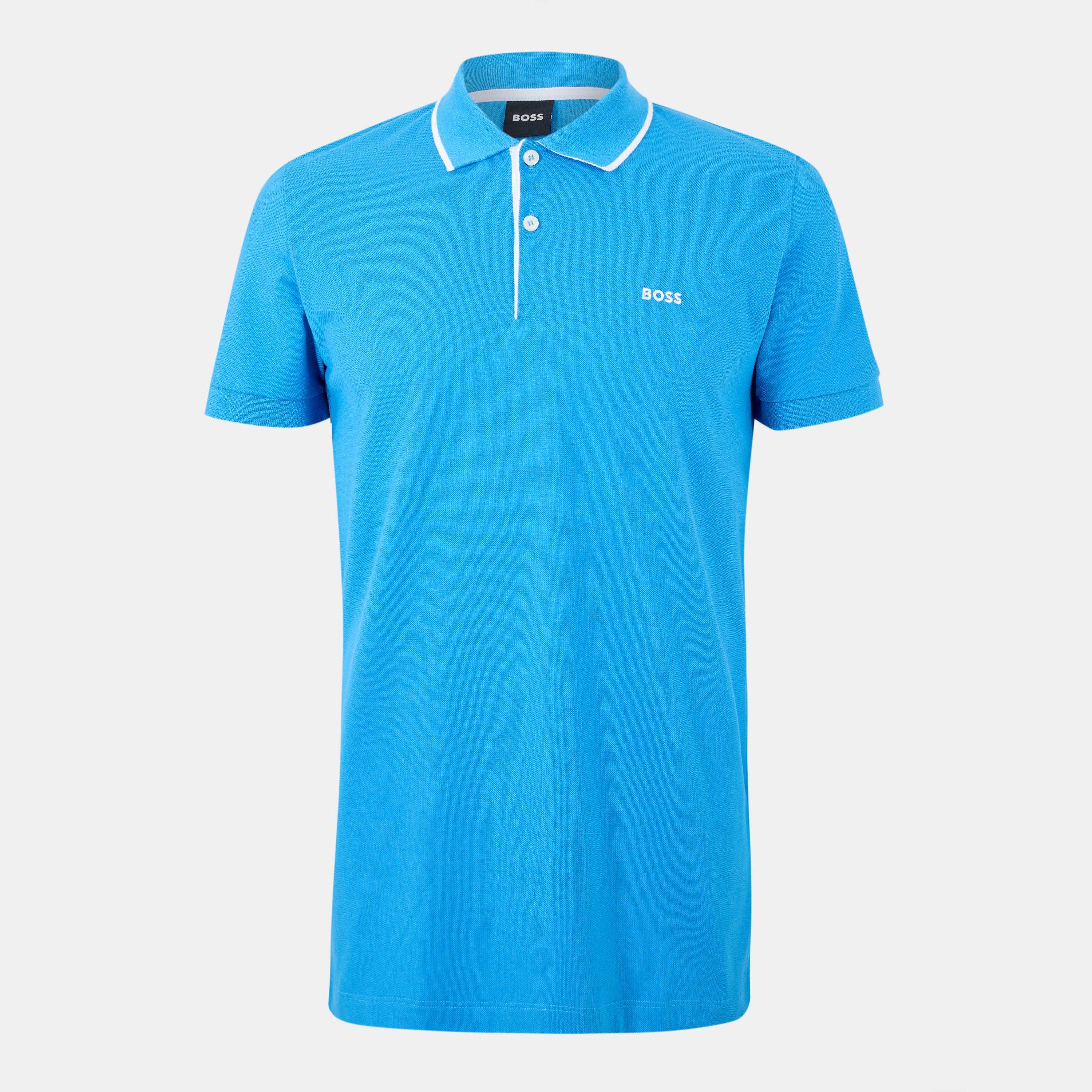 Boss Men's Firenze Short Sleeve Polo Shirt - Lt/Pastel Blue - S
