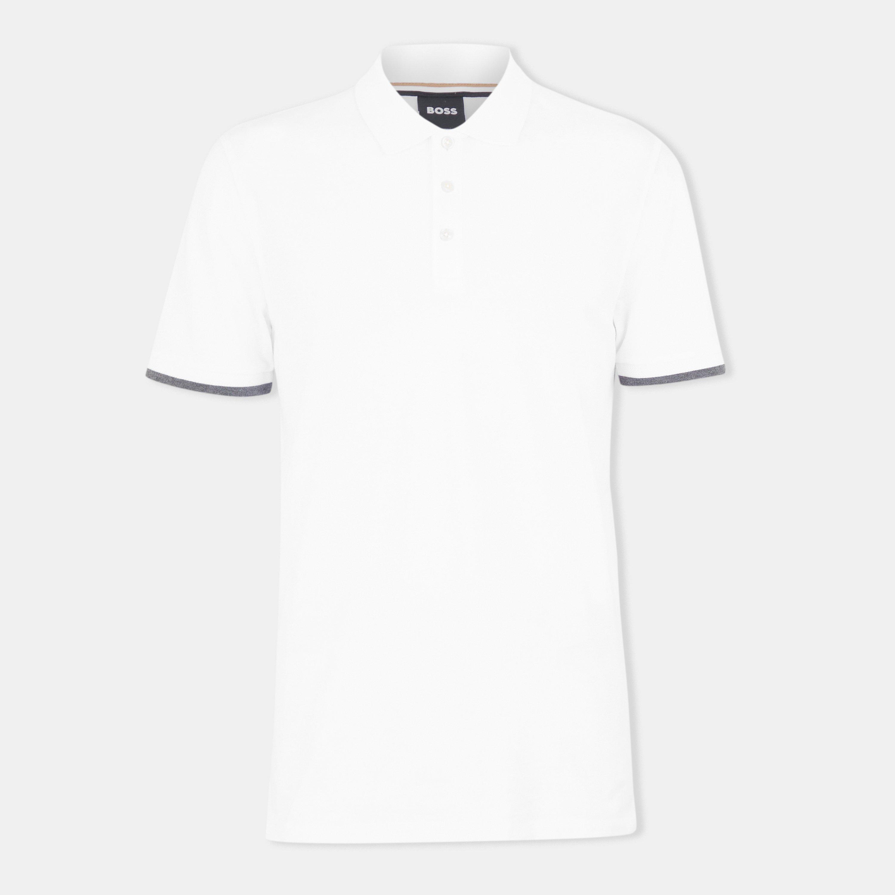 Boss Mens BOSS Short Sleeve Polo Shirt (Phillipson) - White - S
