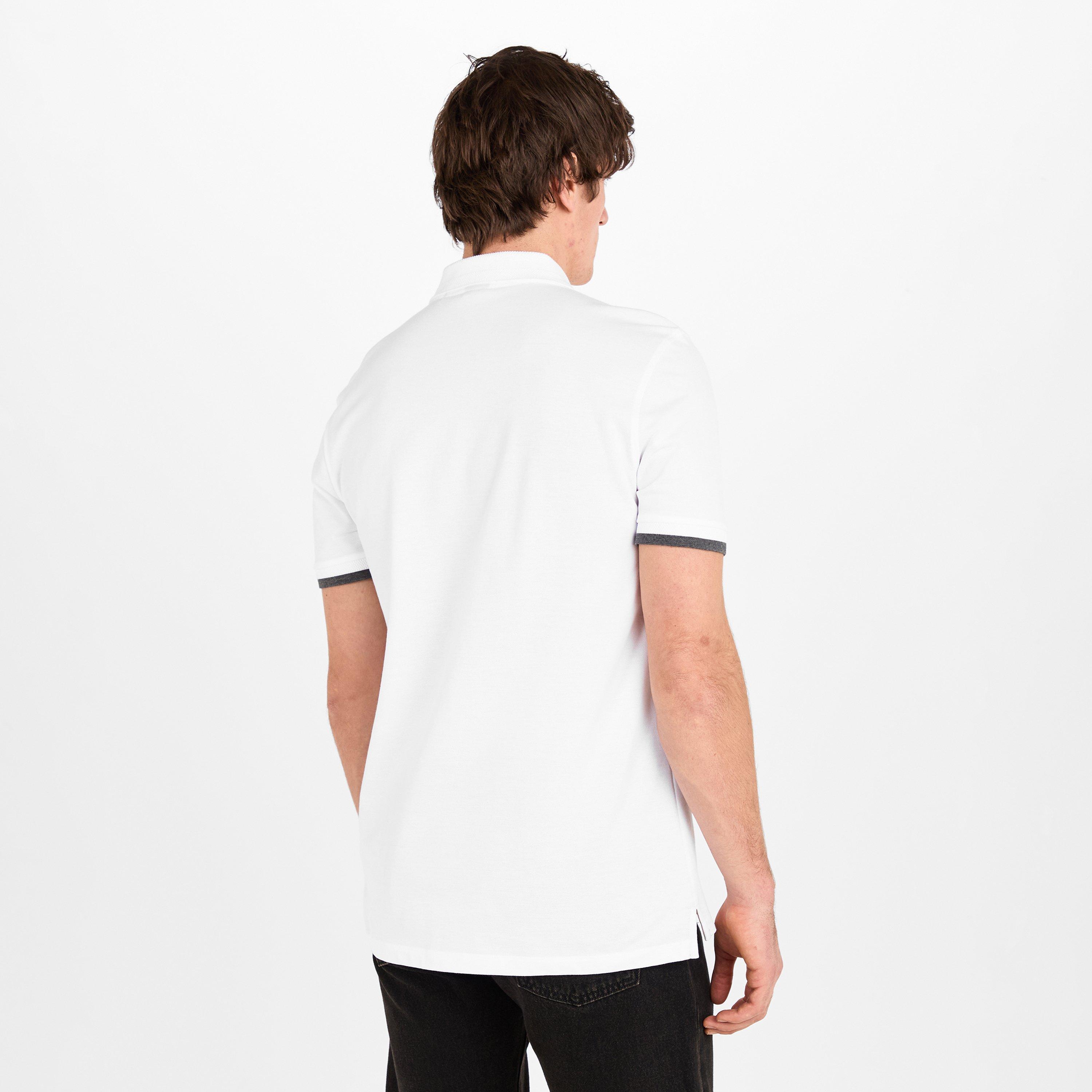 White - Boss - Mens BOSS Short Sleeve Polo Shirt (Phillipson) - 4