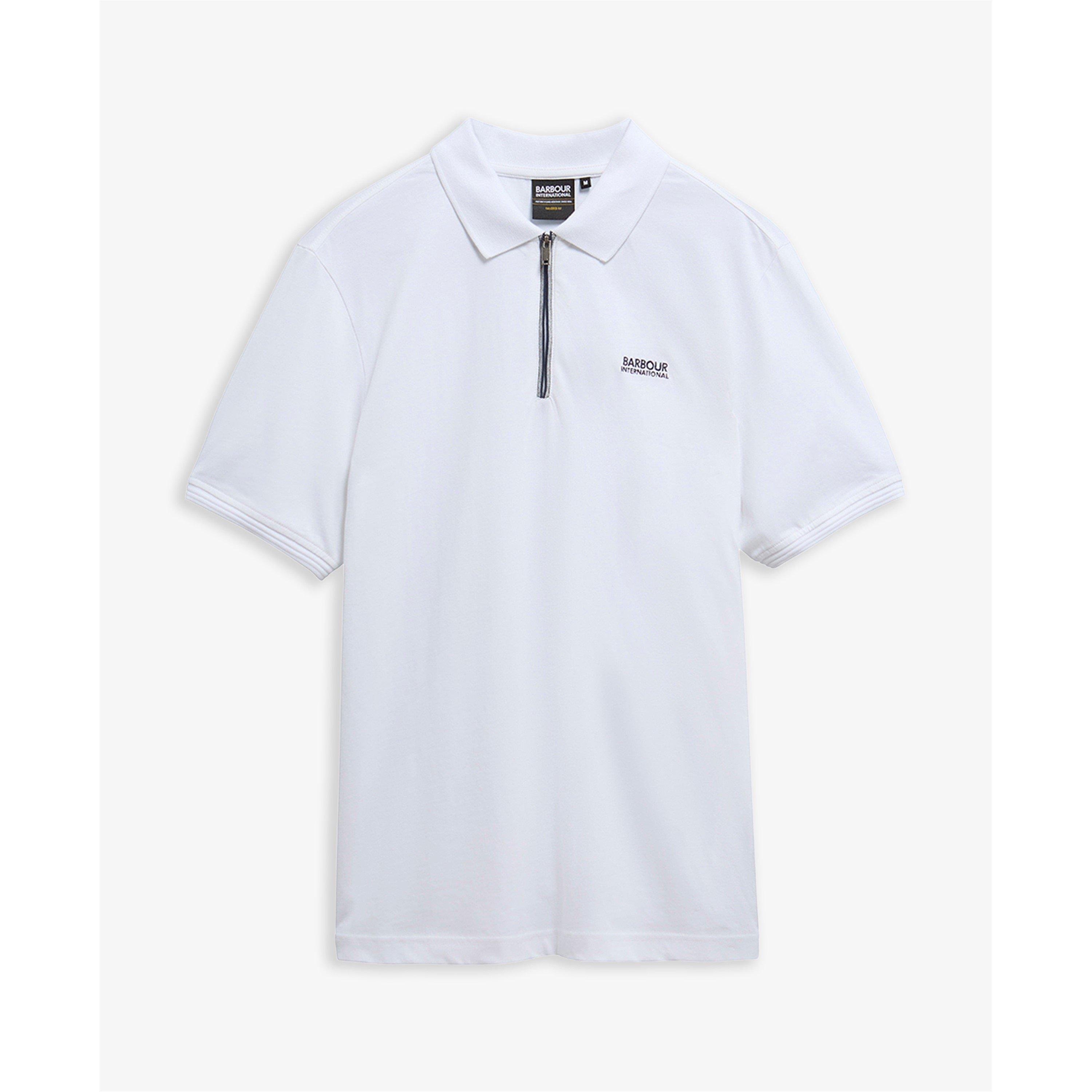 Barbour International Men's Short Sleeve Polo Shirt - White Wh11 - S