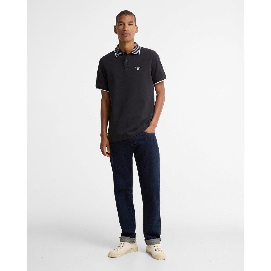 Navy NY91 - Barbour - Men's Short Sleeve Polo Shirt - 5