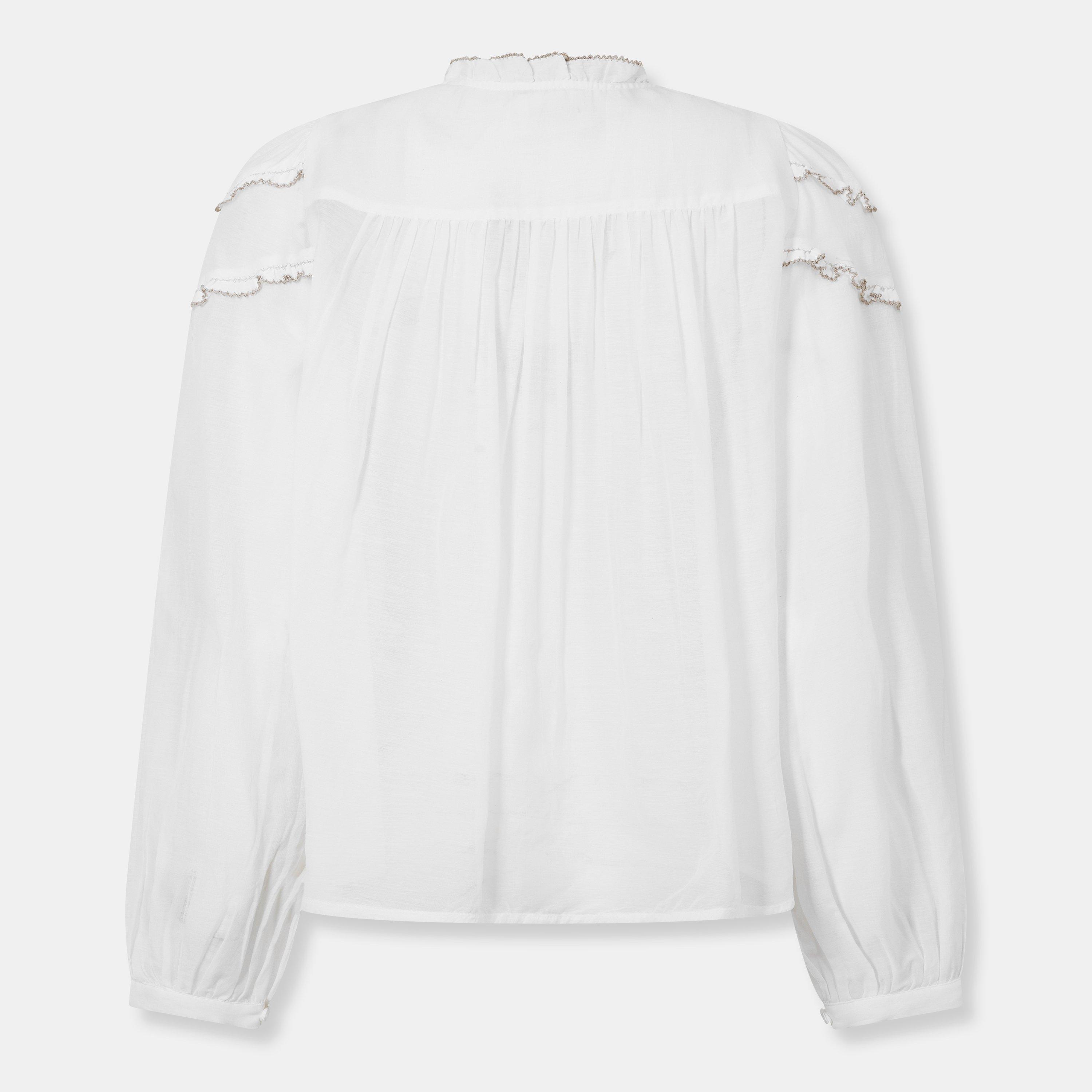 White 20WH - Marant Etoile - Women's Christa Long Sleeve Blouse - 2