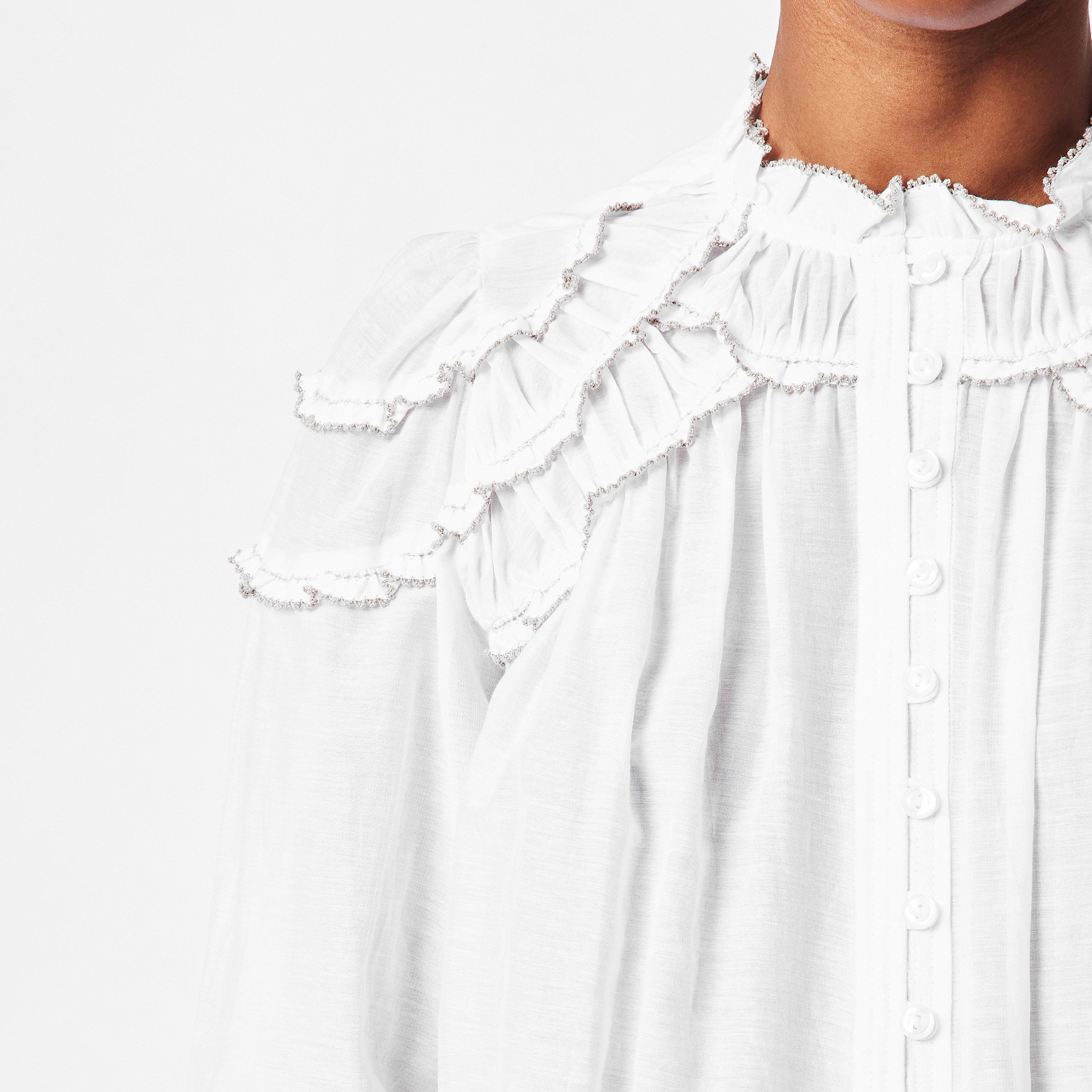 White 20WH - Marant Etoile - Women's Christa Long Sleeve Blouse - 5