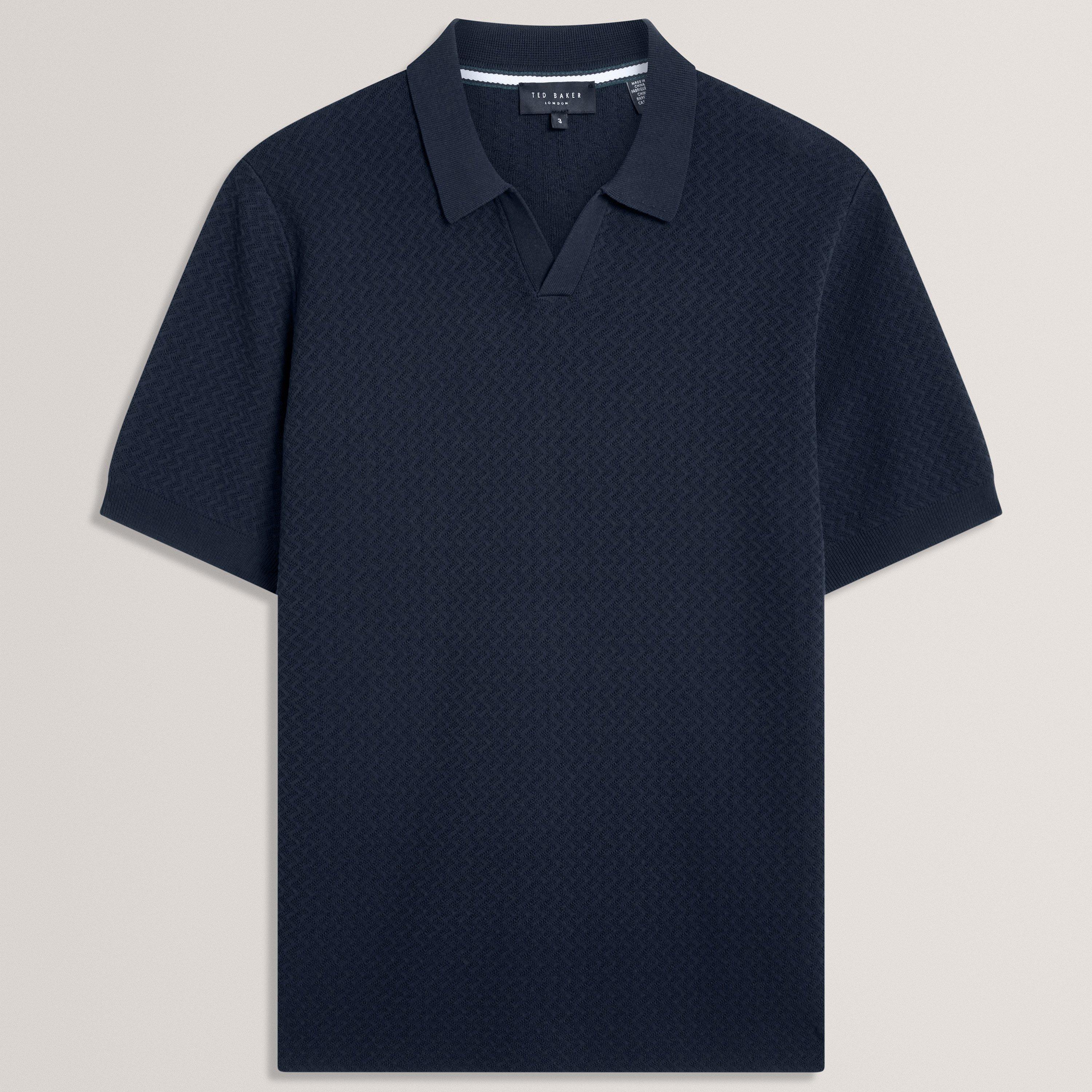 Navy - Ted Baker - Ted SS ZZagStch Polo Sn62 - 1