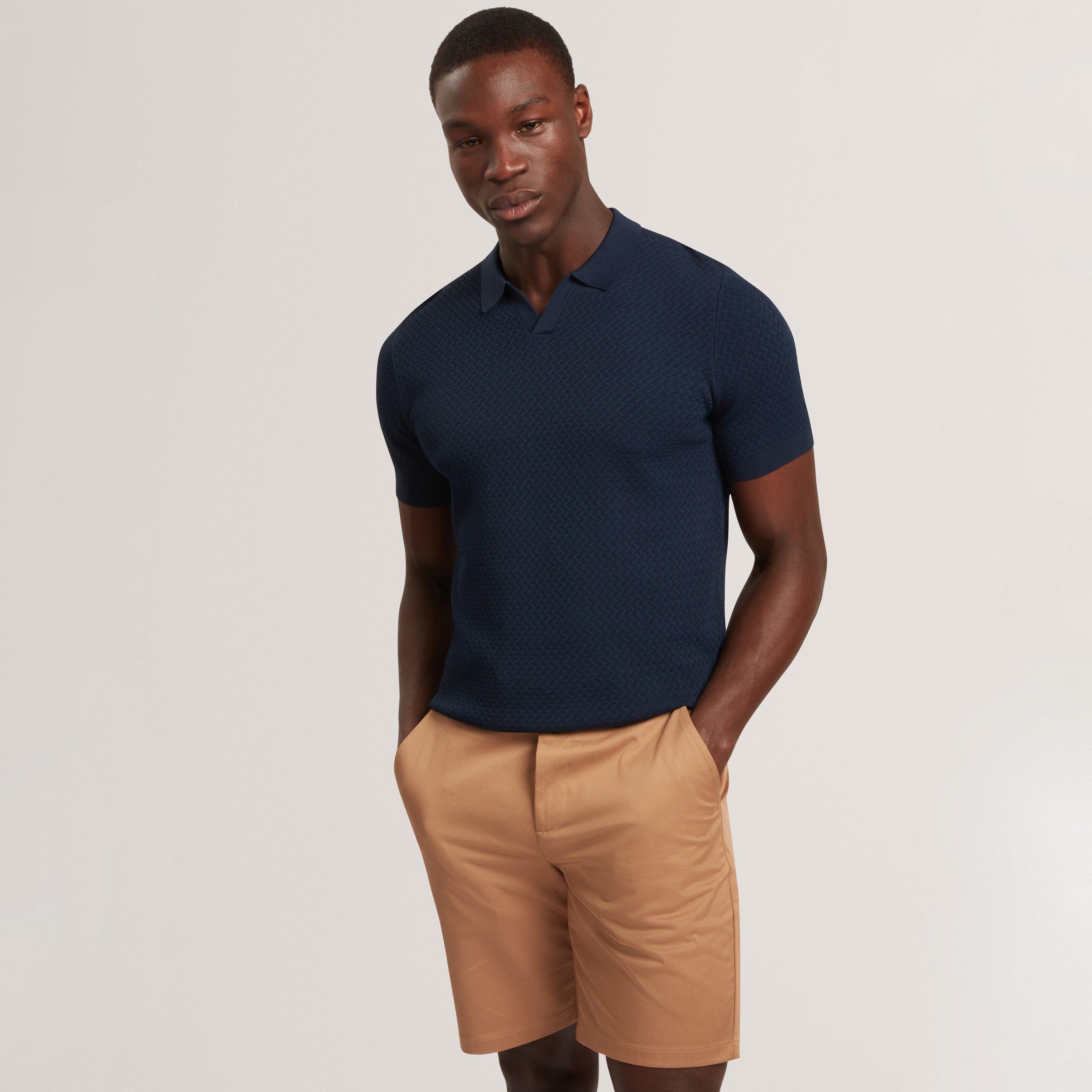 Navy - Ted Baker - Ted SS ZZagStch Polo Sn62 - 2