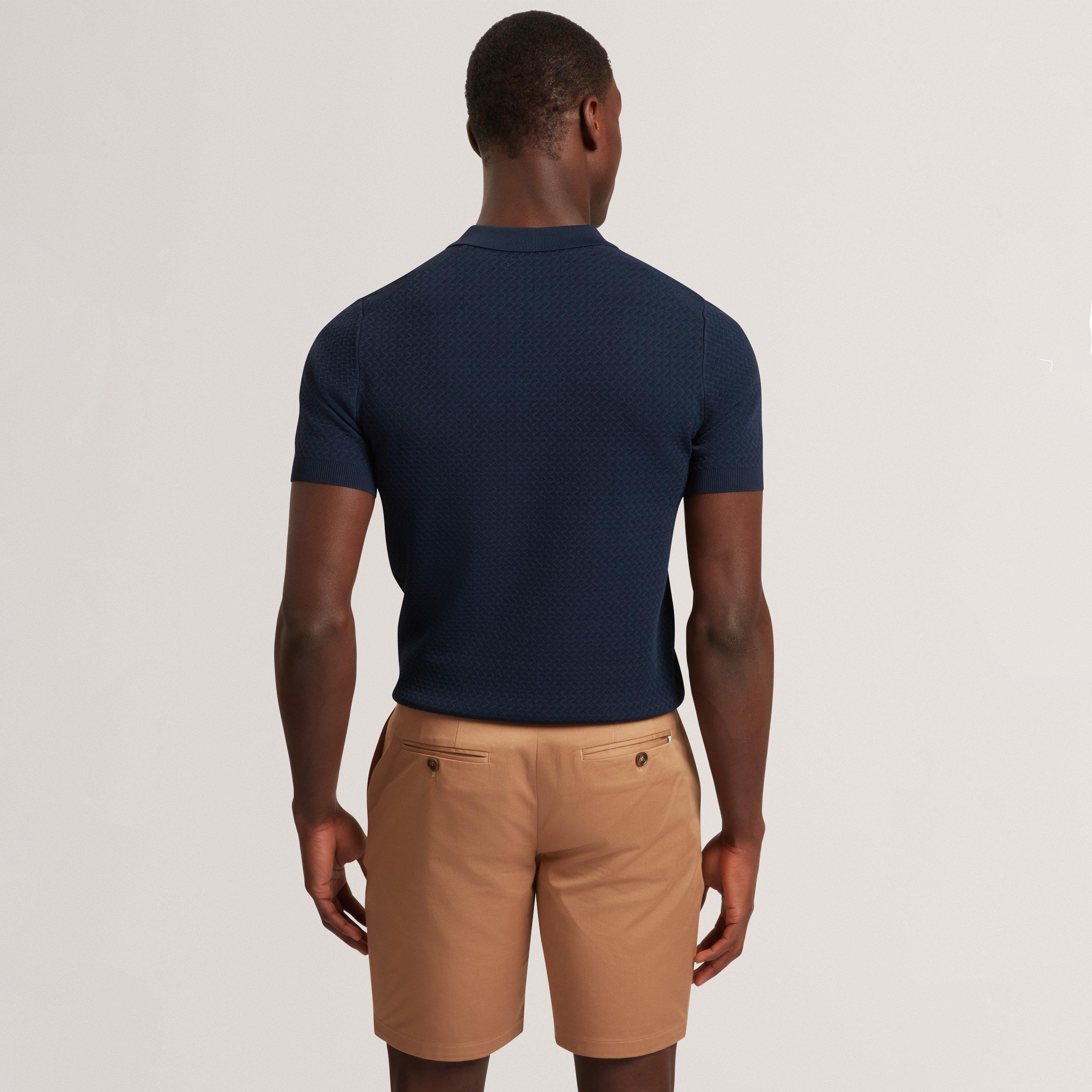 Navy - Ted Baker - Ted SS ZZagStch Polo Sn62 - 3