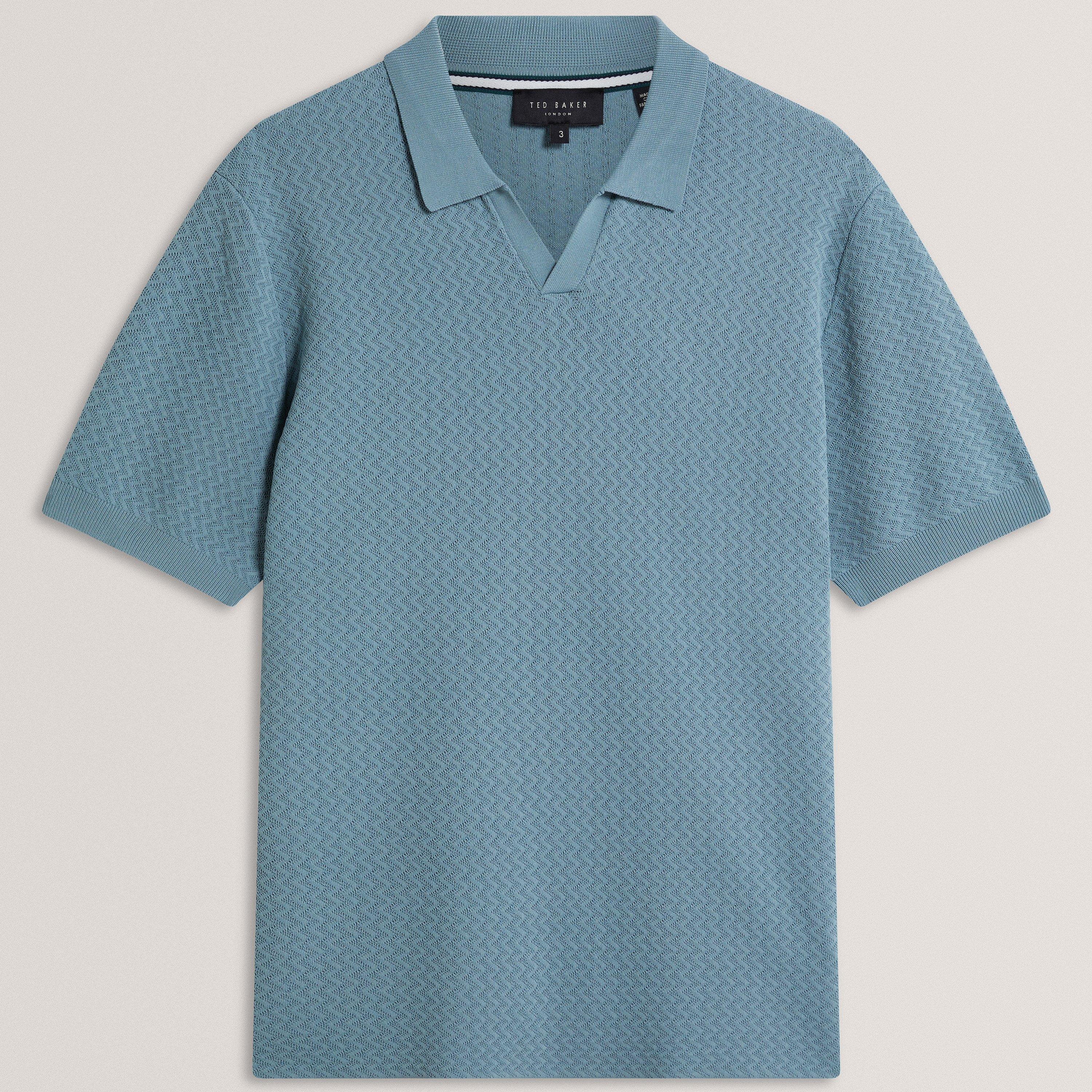 Ted Baker Men's Short Sleeve Polo Shirt - Blue - 2XL (6)