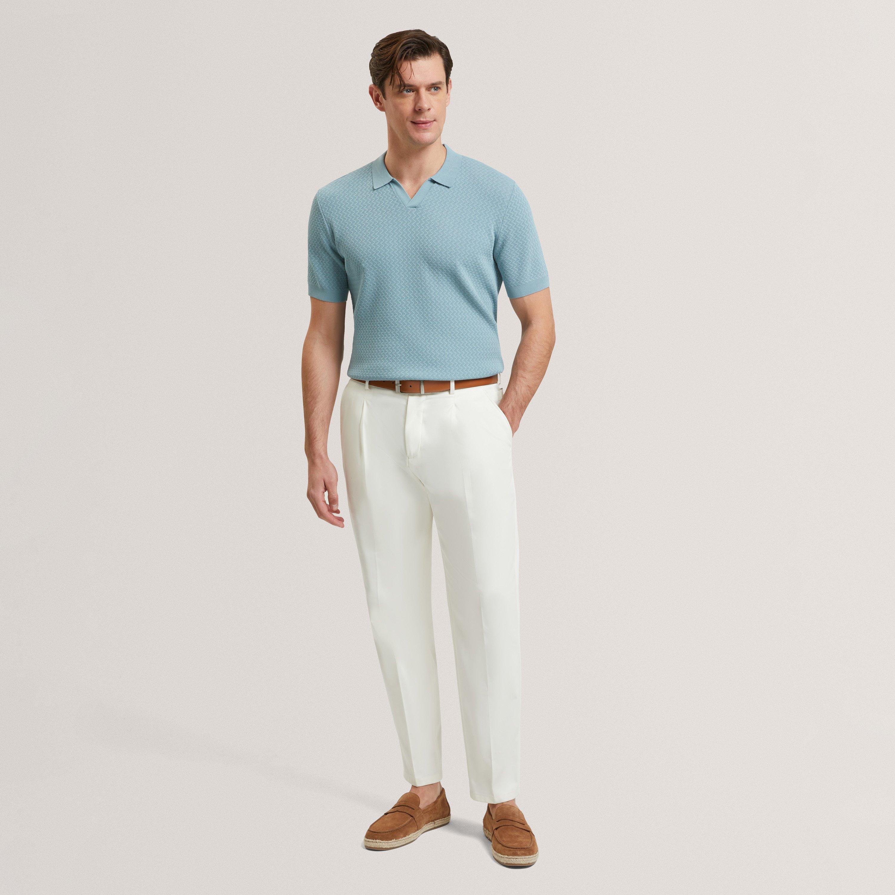 Blue - Ted Baker - Men's Short Sleeve Polo Shirt - 5