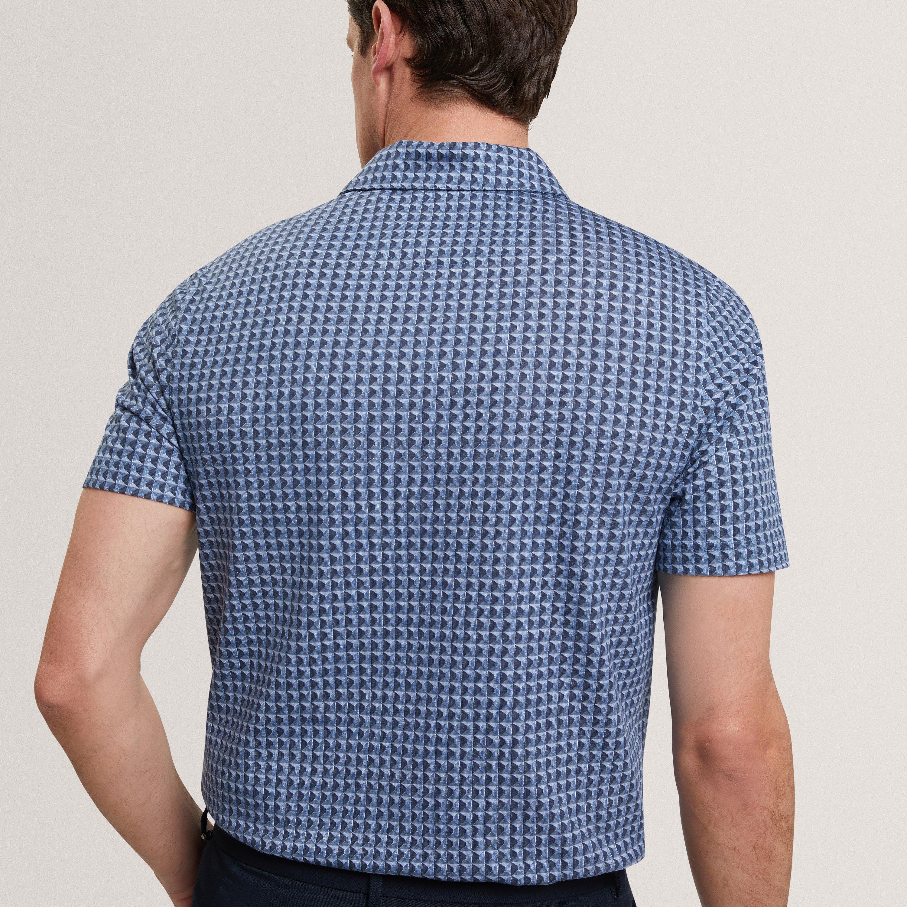 Navy - Ted Baker - Ted SS Paint GeoPolo Sn62 - 3