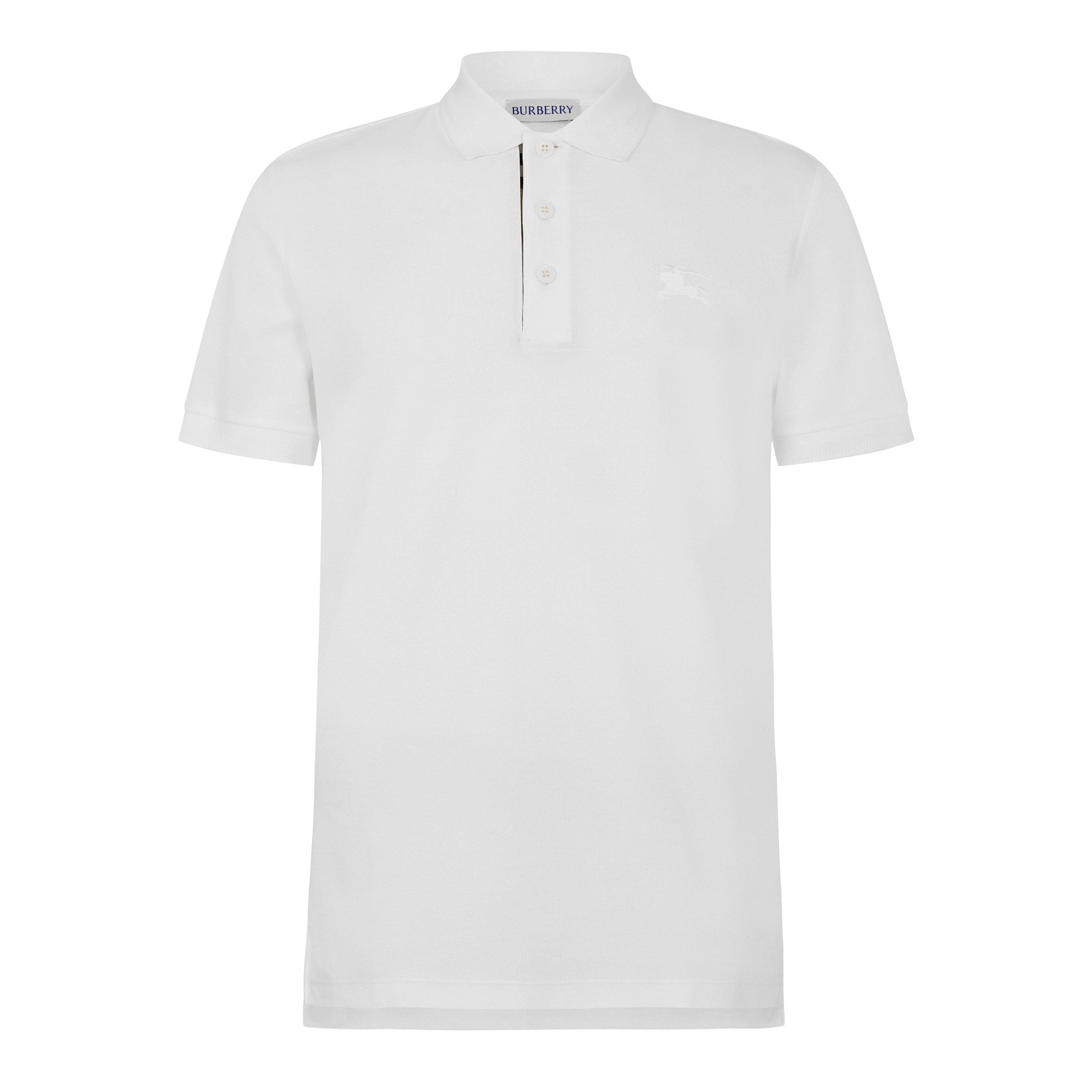Burberry Men's Short Sleeve Polo Shirt - White - XL