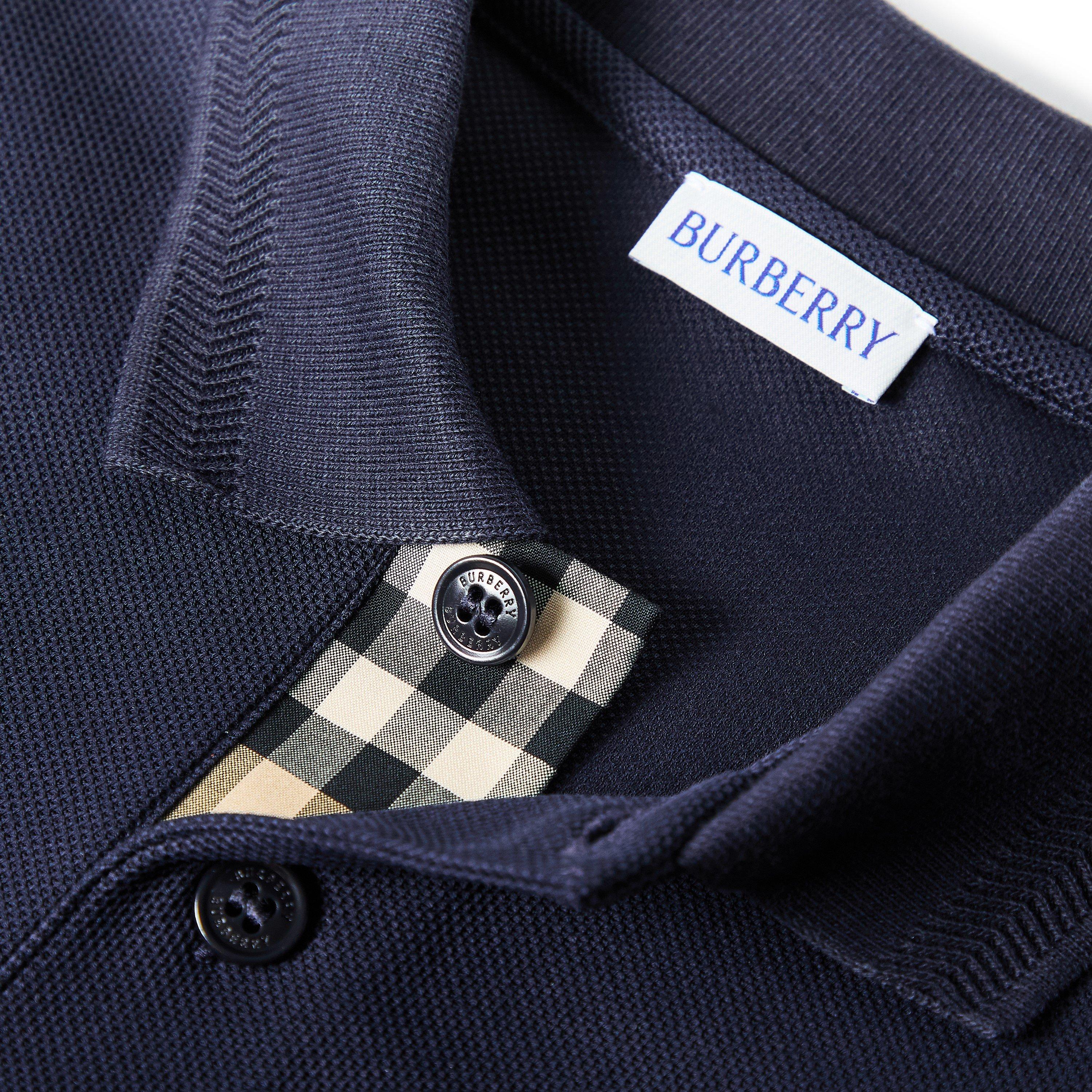 Coal Blue - Burberry - Men's Short Sleeve Polo Shirt - 5