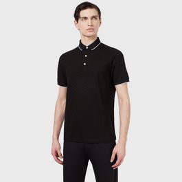 Emporio Armani All Over Eagle Logo Polo Shirt