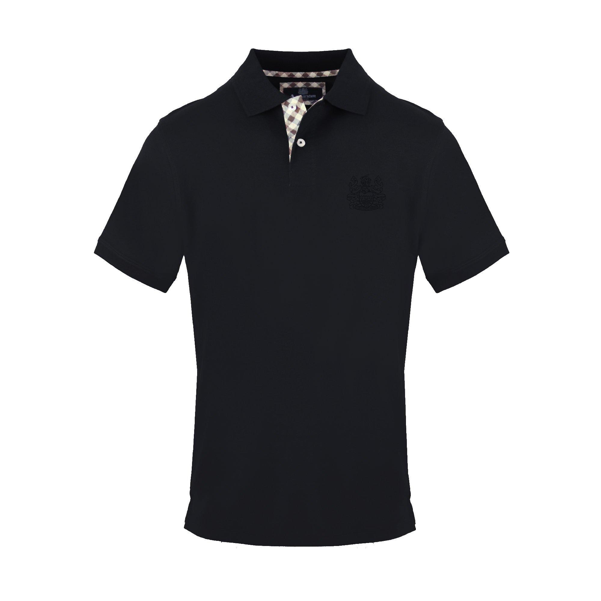 Black - Aquascutum - Men's Polo Short Sleeve Polo Shirt - 1