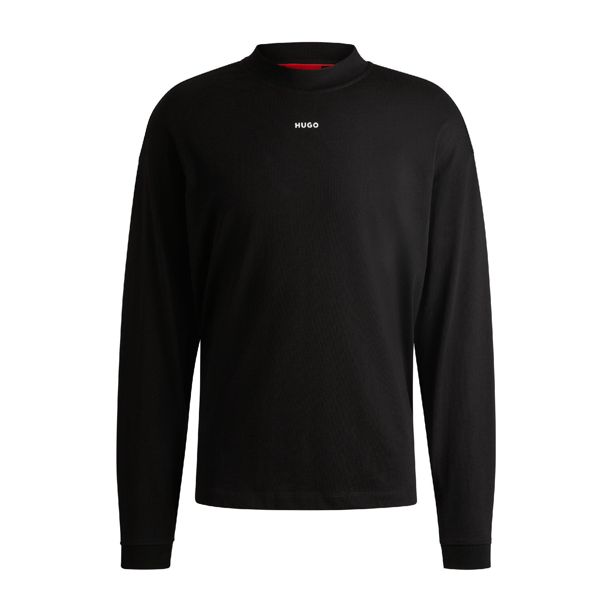 Black - Hugo - Mens Daposo Long Sleeve Polo Shirt - 1
