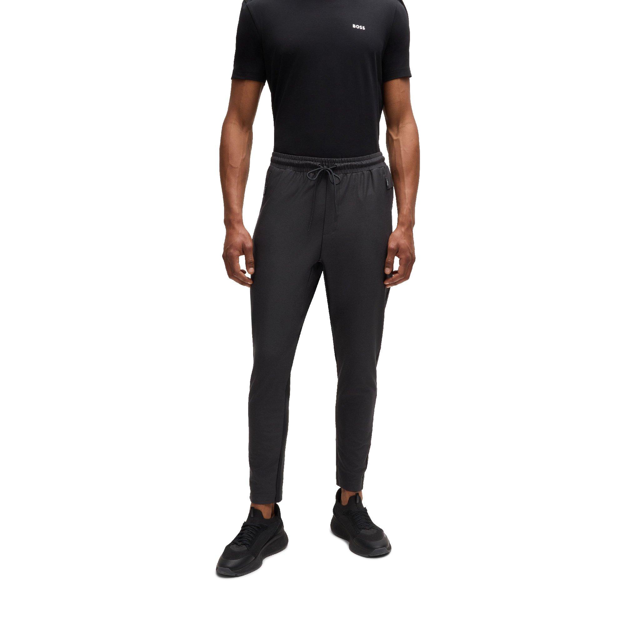 Black - Boss - Men's Hicon Active Closed Hem Jersey Joggers - 1
