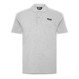 Lonsdale 2 Polo Ralph Lauren stripe multi player logo slim fit pima soft touch polo in white navy
