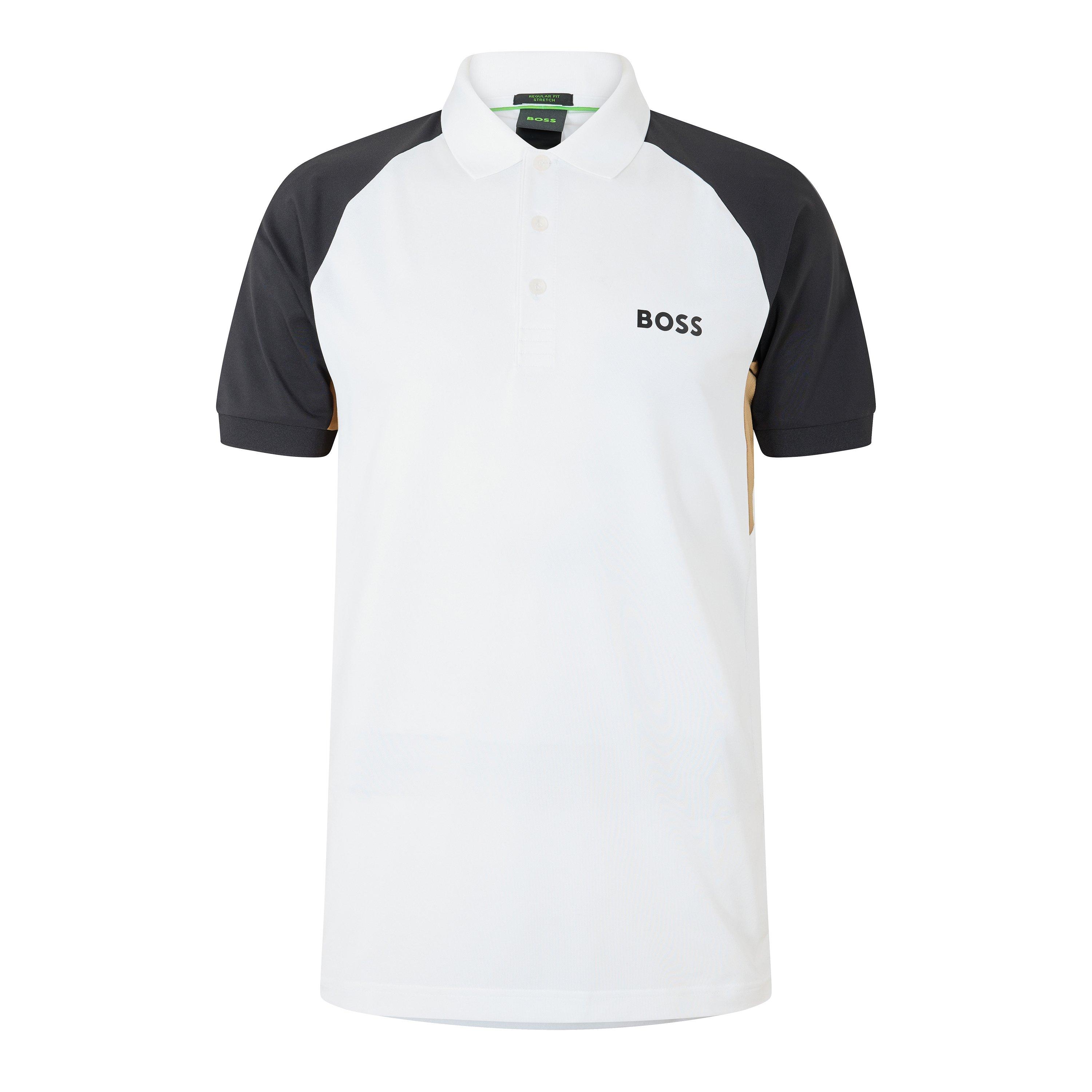 Boss Men's Paddy Toc Pique Short Sleeve Polo Shirt - White - XL