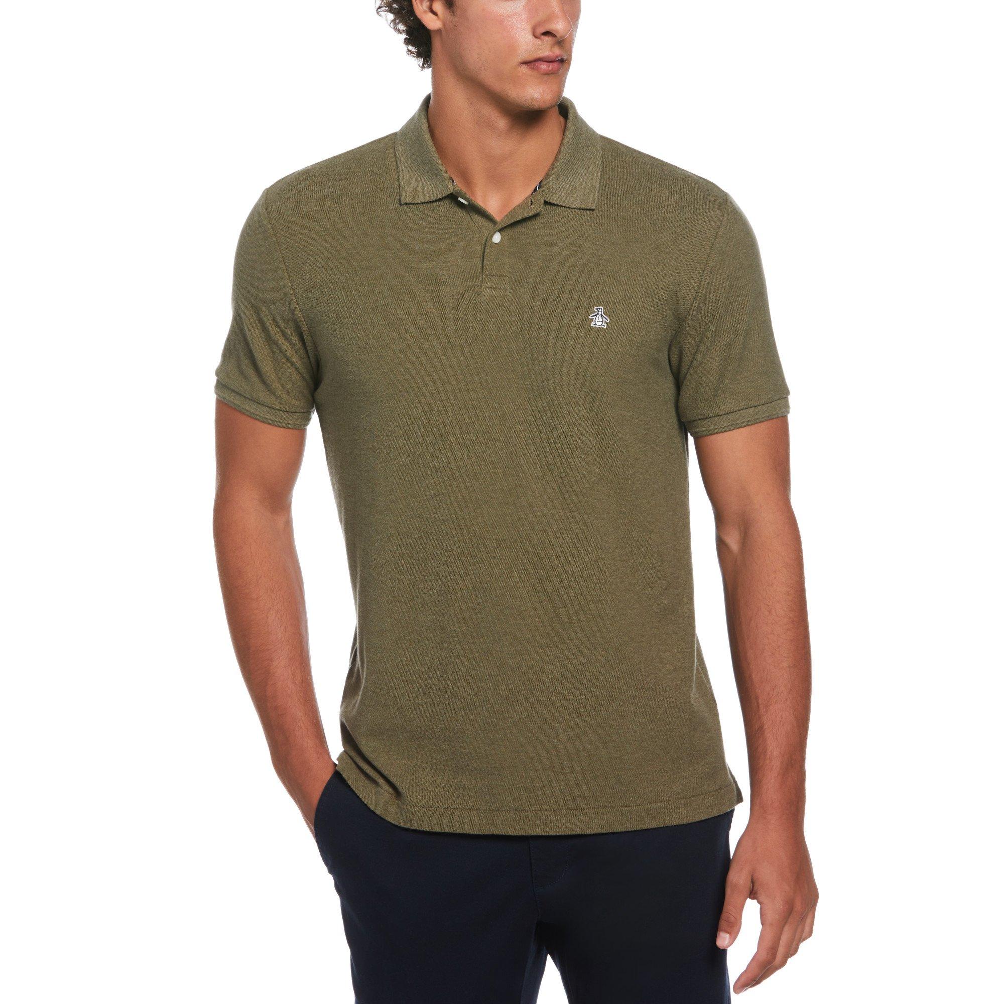 Original Penguin Men's Daddy Polo Shirt - Dsty Olive Hthr - Small