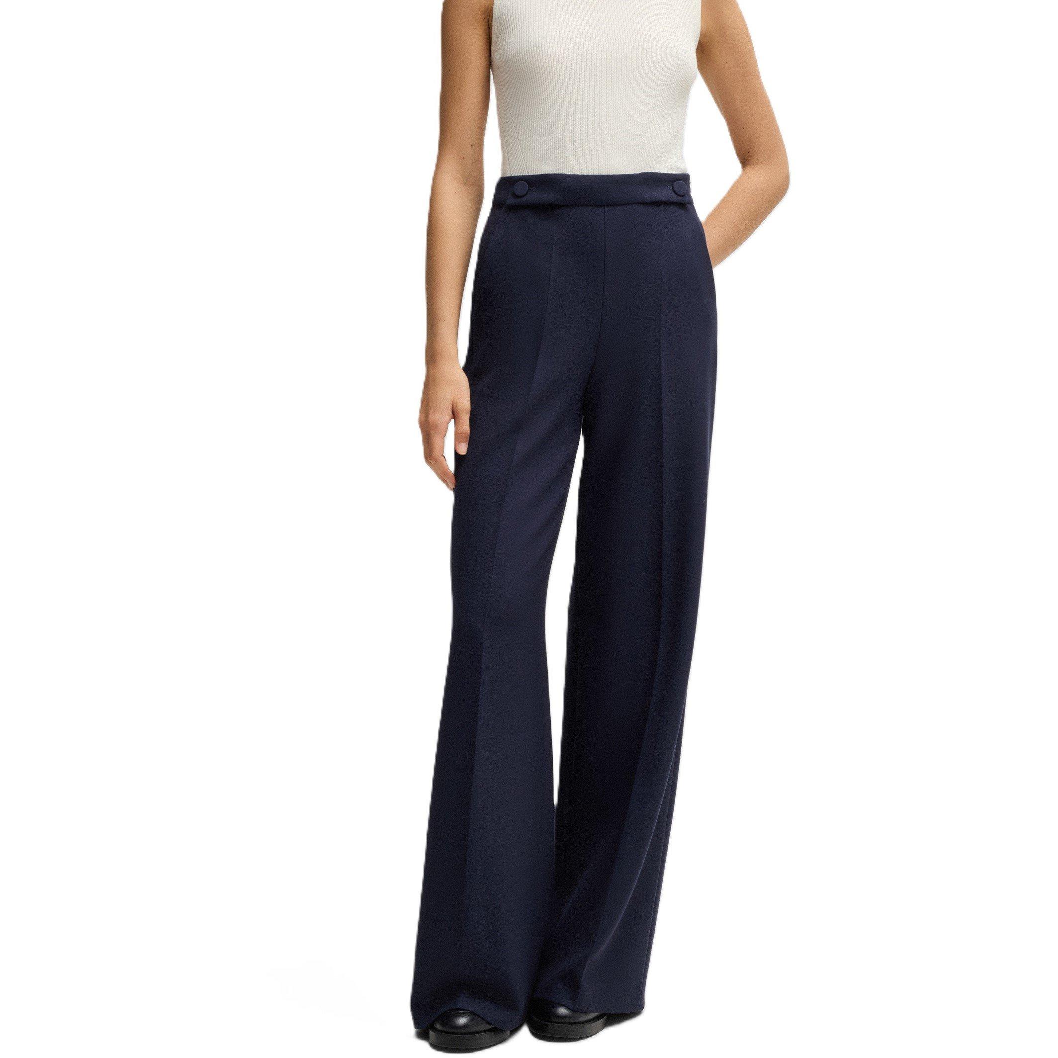 Dark Blue - Boss - Women's Tupita Straight Leg Trousers - 1