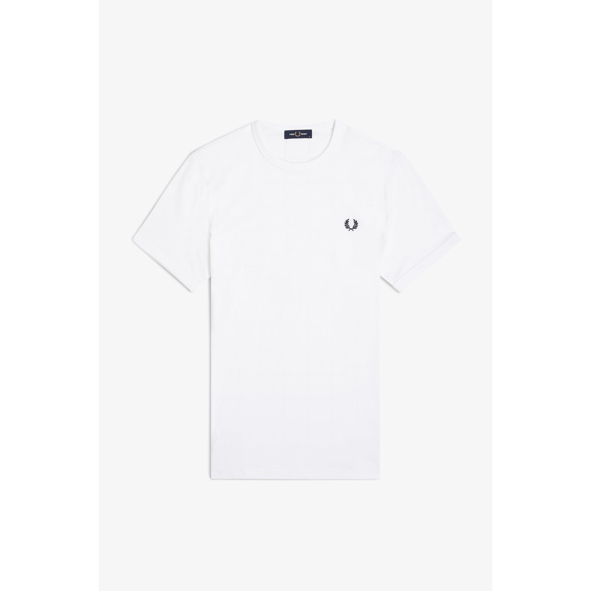 Fred Perry Men's Taped Ringer T-Shirt in Oatmeal Fred Perry Fred Perry Men's Taped Ringer T-Shirt in Oatmeal Fred Perry