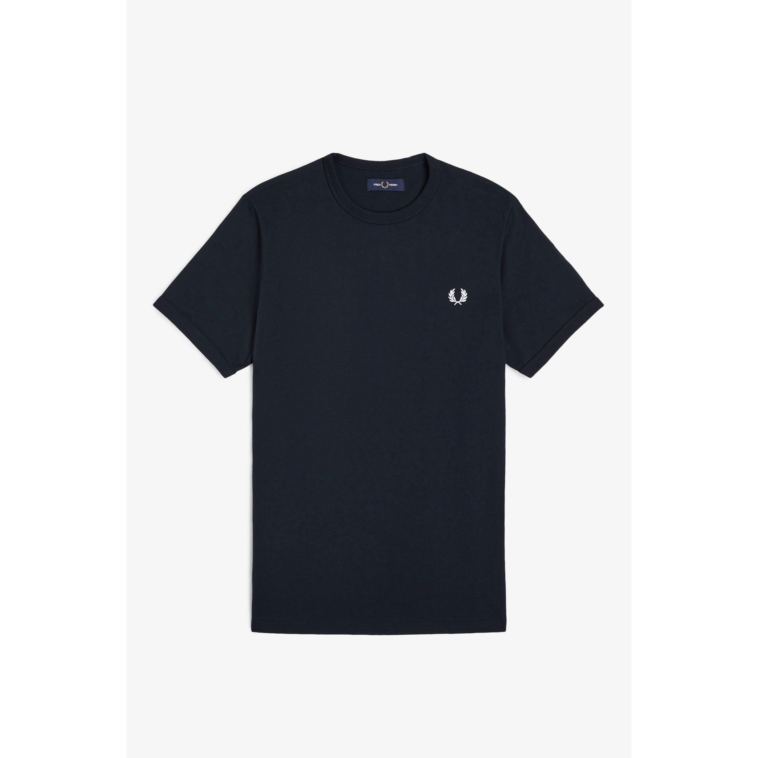 Fred Perry Men's Ringer T-Shirt - Navy 608 - 2XL