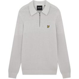 Lyle and Scott Textured Stripe Quarter Zip Jumper