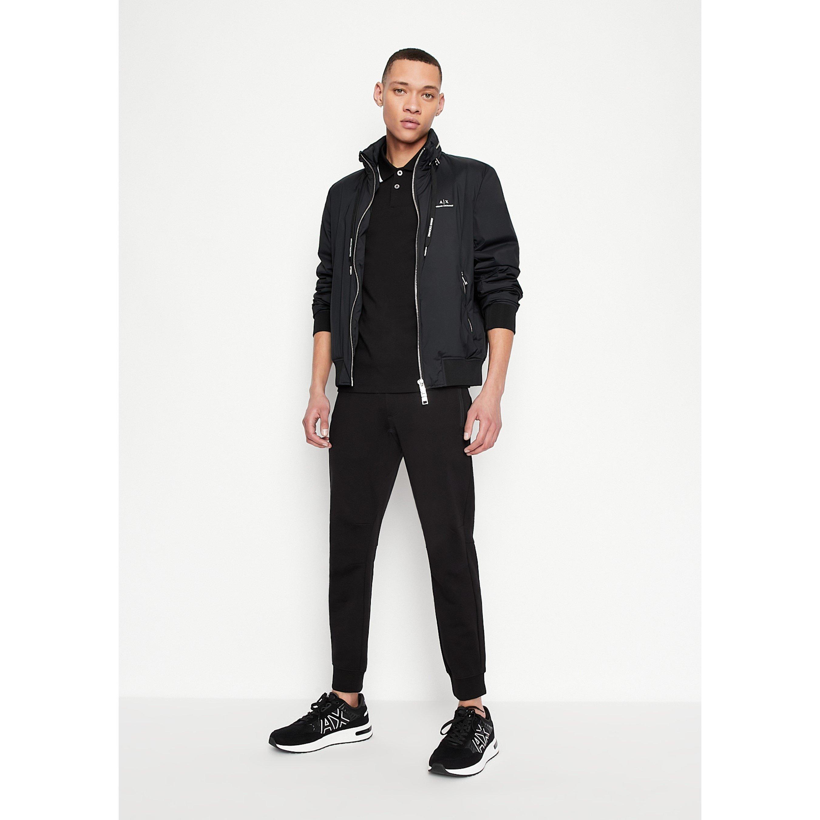 Preto 1200 - Armani Exchange - Tipped Pique Polo Shirt - 5