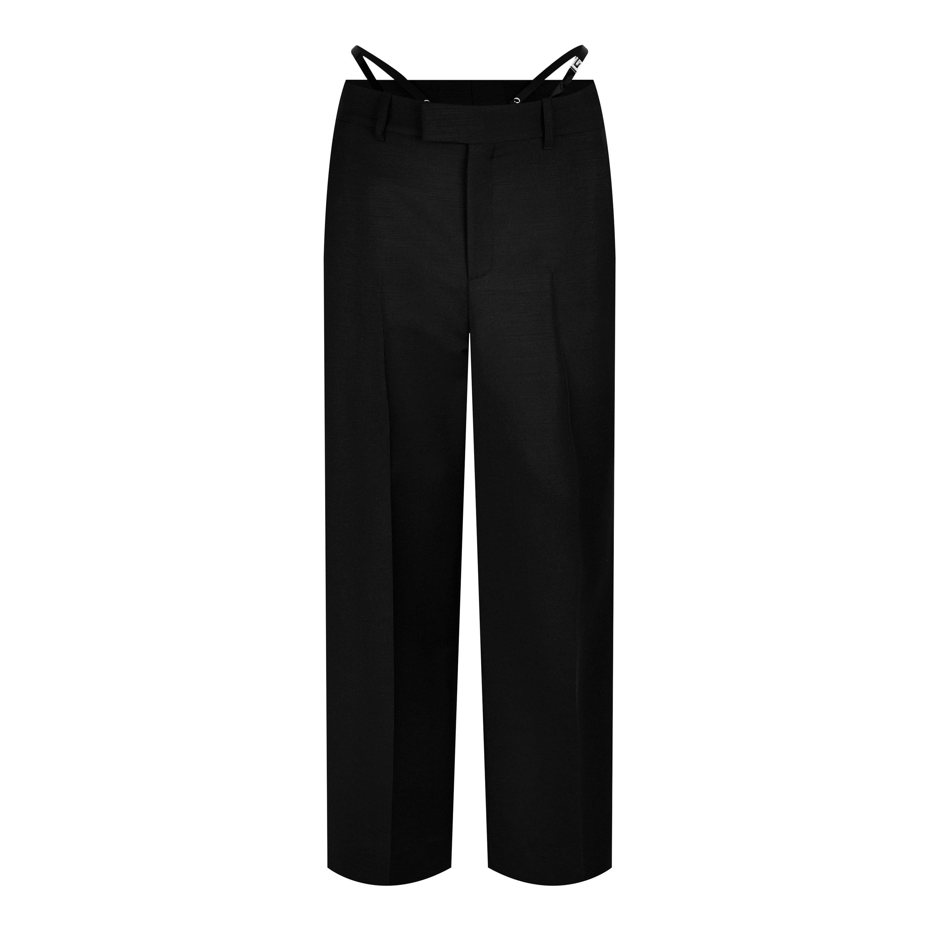 Black 1000 - Gucci - Women's Plain Mohair Cutout Tailored Trousers - 1