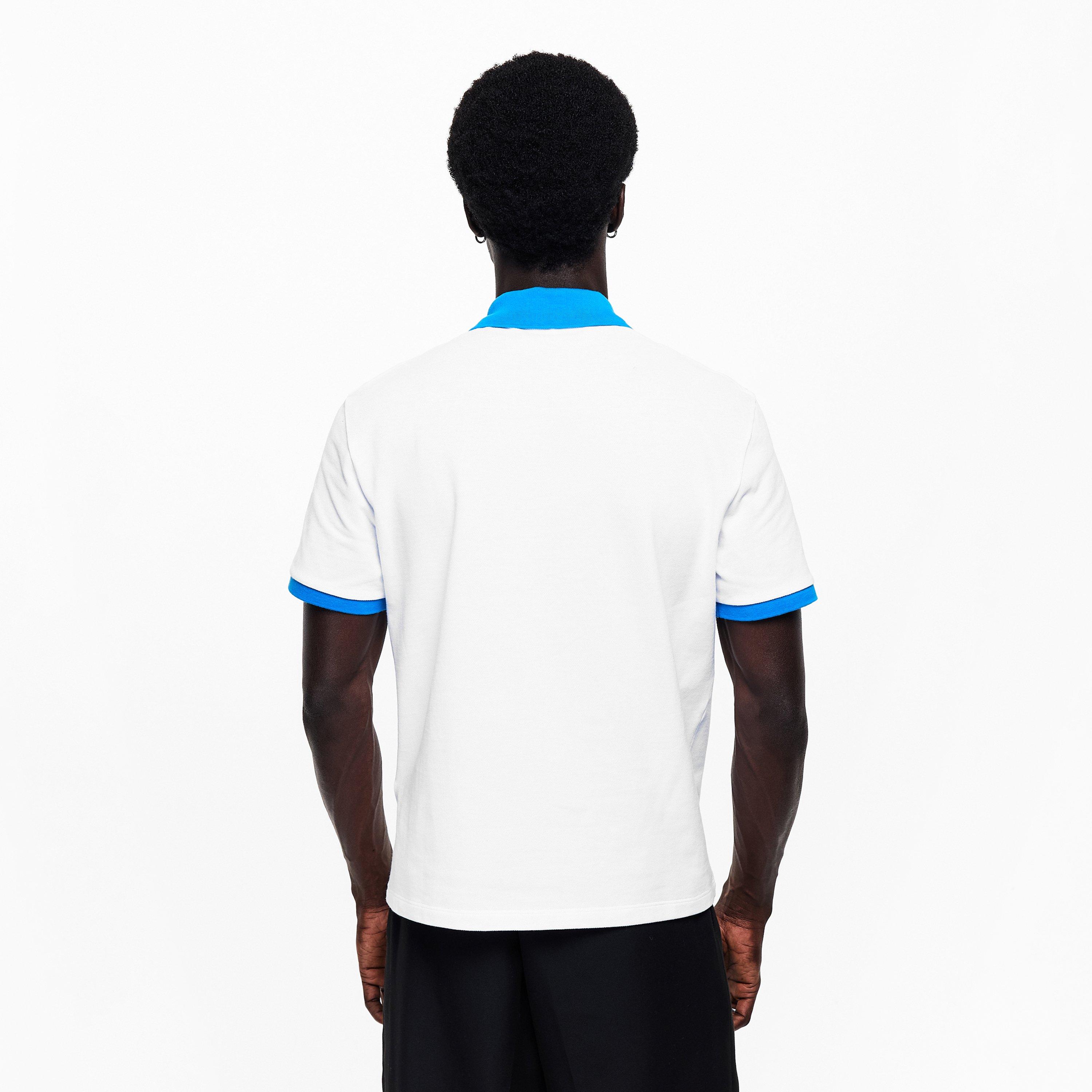White/Azure - Versace - Men's Short Sleeve Polo Shirt - 4