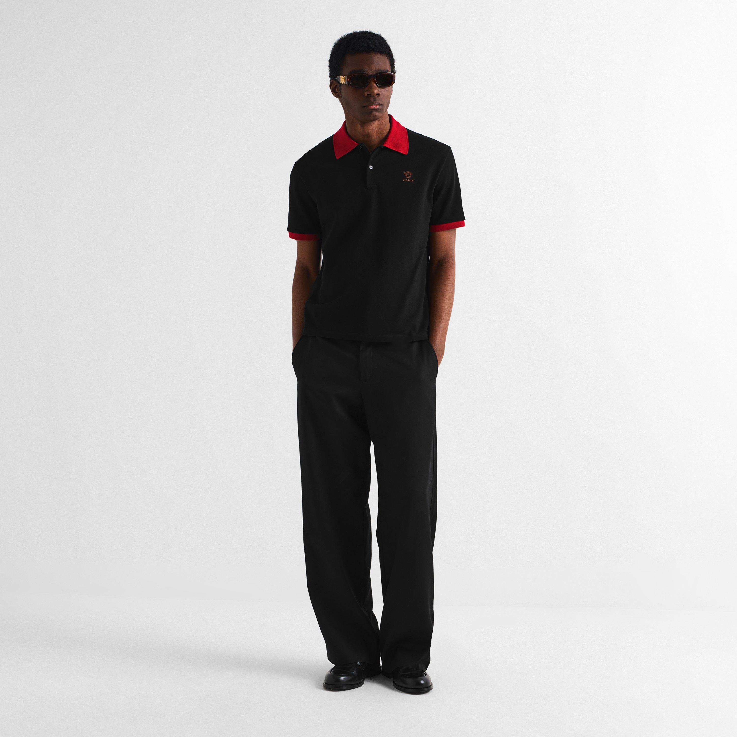 Black/Lipstick - Versace - Versace Medusa Polo Sn62 - 6