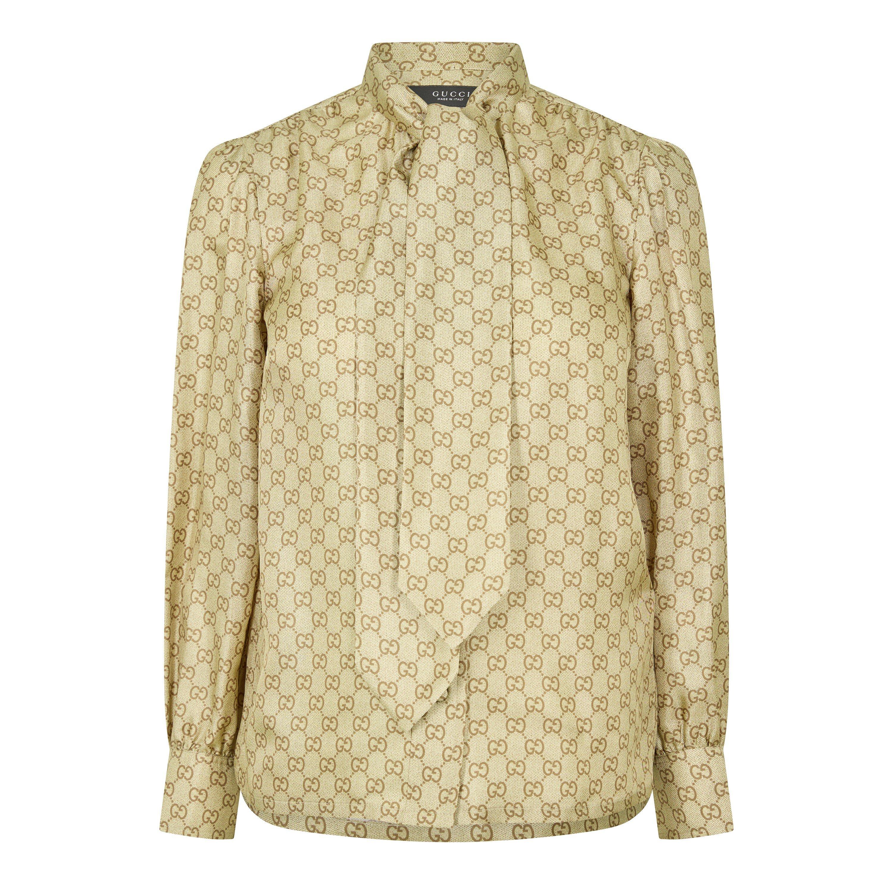 Vintage Sand - Gucci - Gucci GG Silk Shirt Ld62 - 1