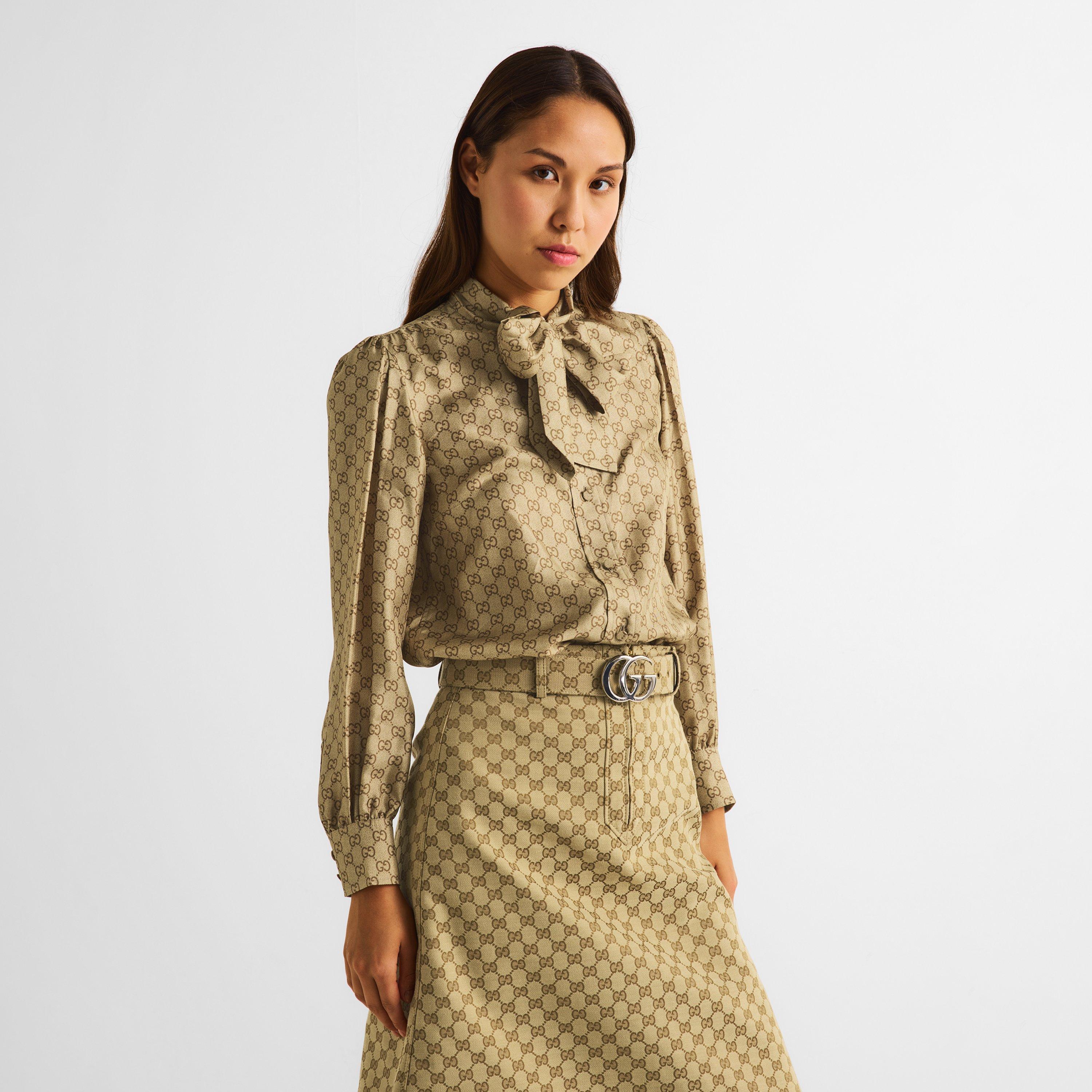 Vintage Sand - Gucci - Women's Long Sleeve Blouse - 3