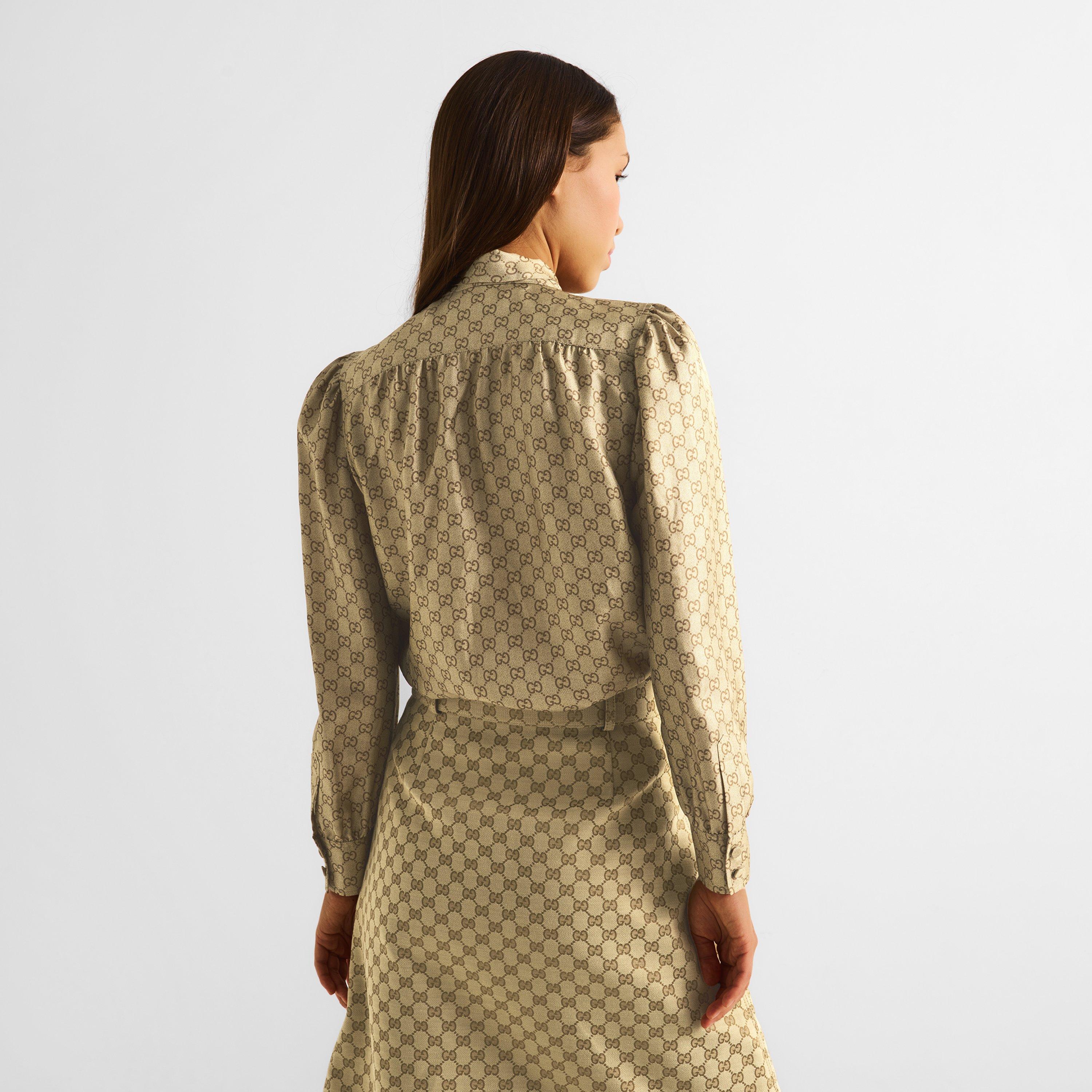 Vintage Sand - Gucci - Women's Long Sleeve Blouse - 4