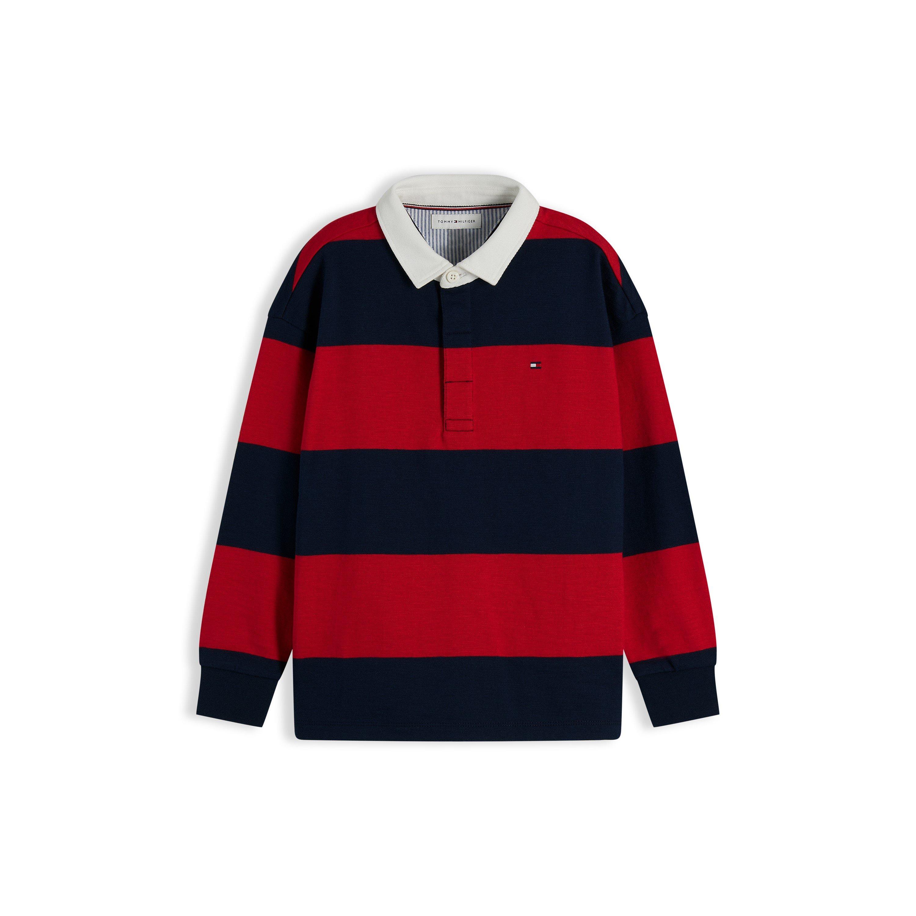 Red Stripe XLG - Tommy Hilfiger - Kids' Rugby Polo Shirt - 1