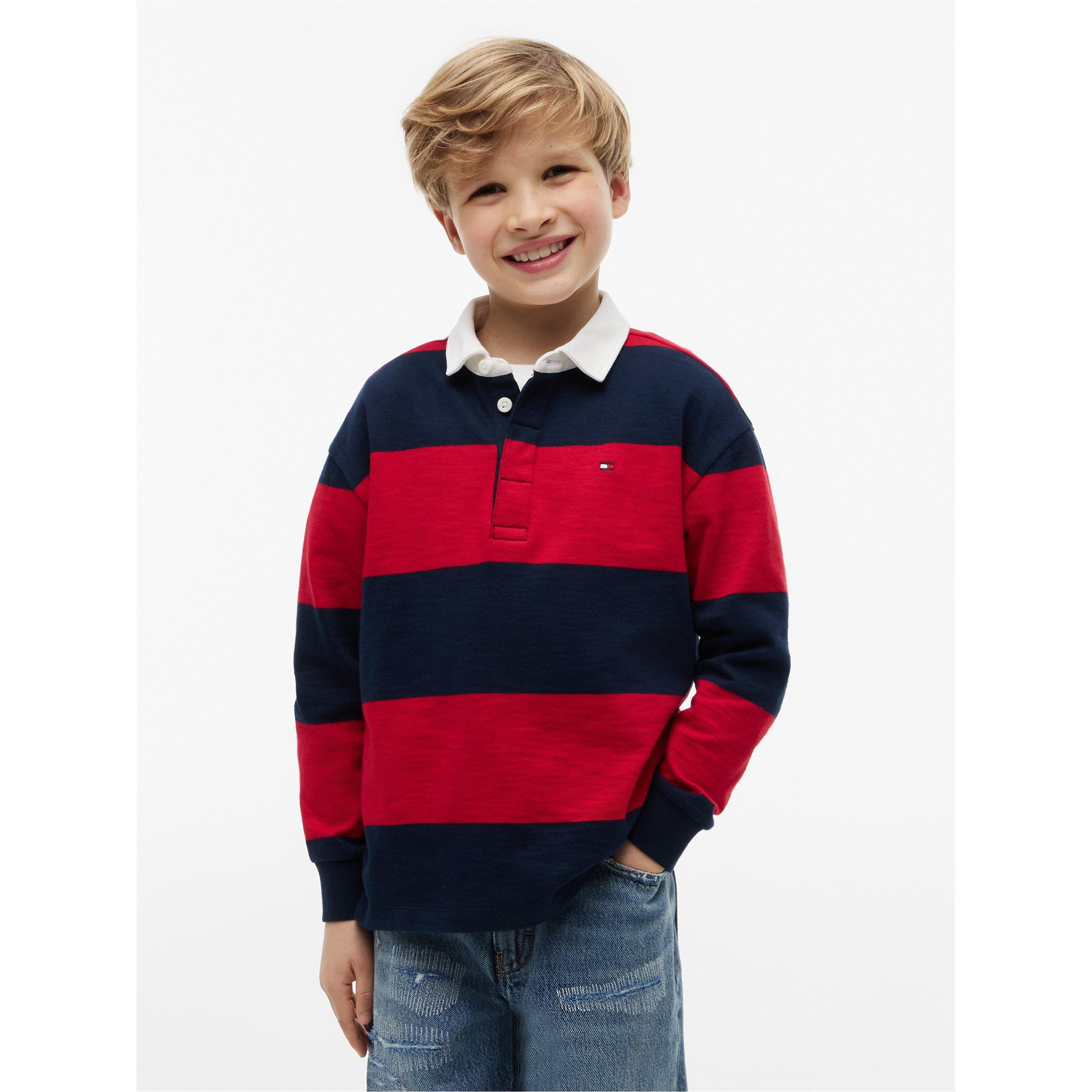 Red Stripe XLG - Tommy Hilfiger - Kids' Rugby Polo Shirt - 2
