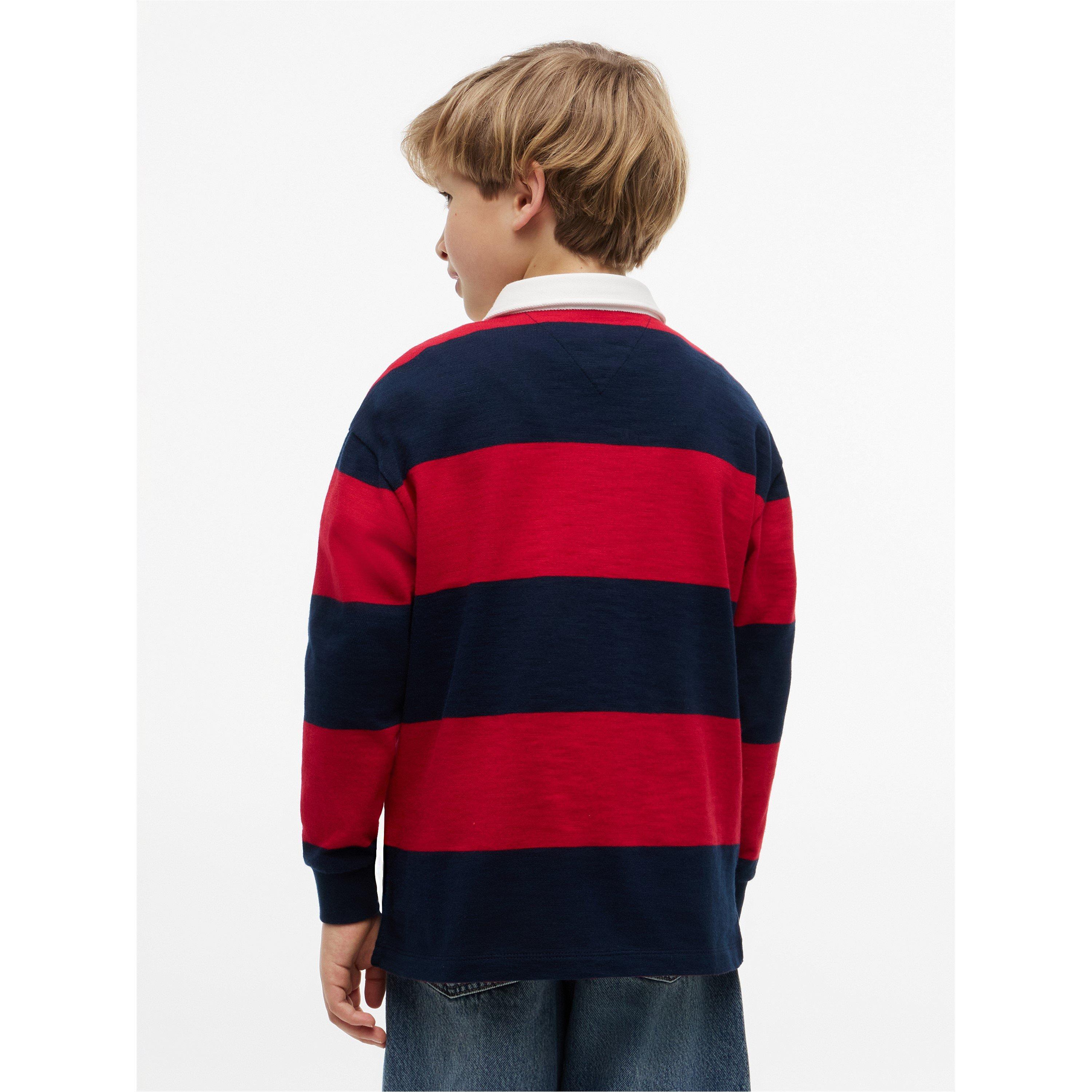 Red Stripe XLG - Tommy Hilfiger - Kids' Rugby Polo Shirt - 5