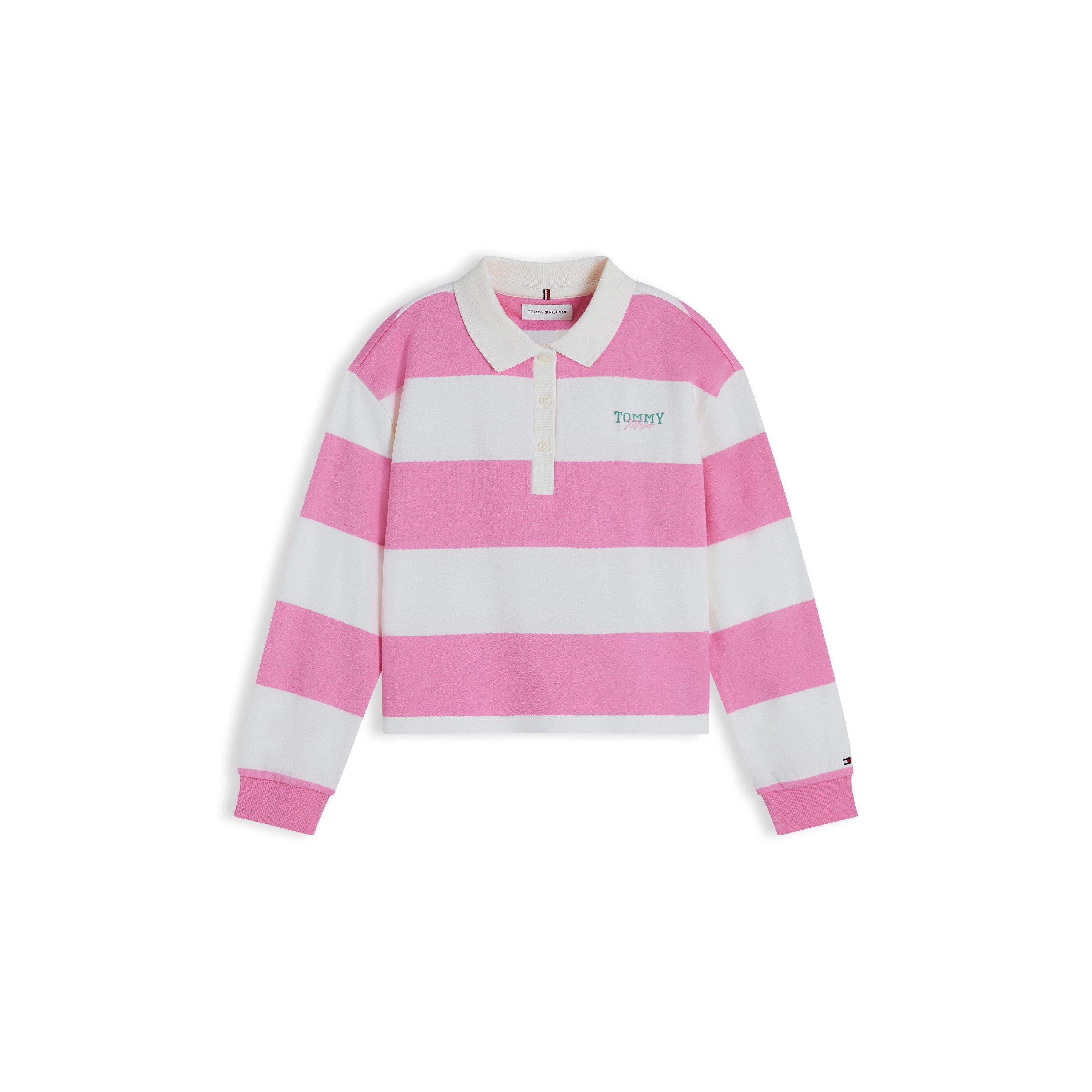 Pink Stripe TOU - Tommy Hilfiger - Kids' Rugby Polo Shirt - 1