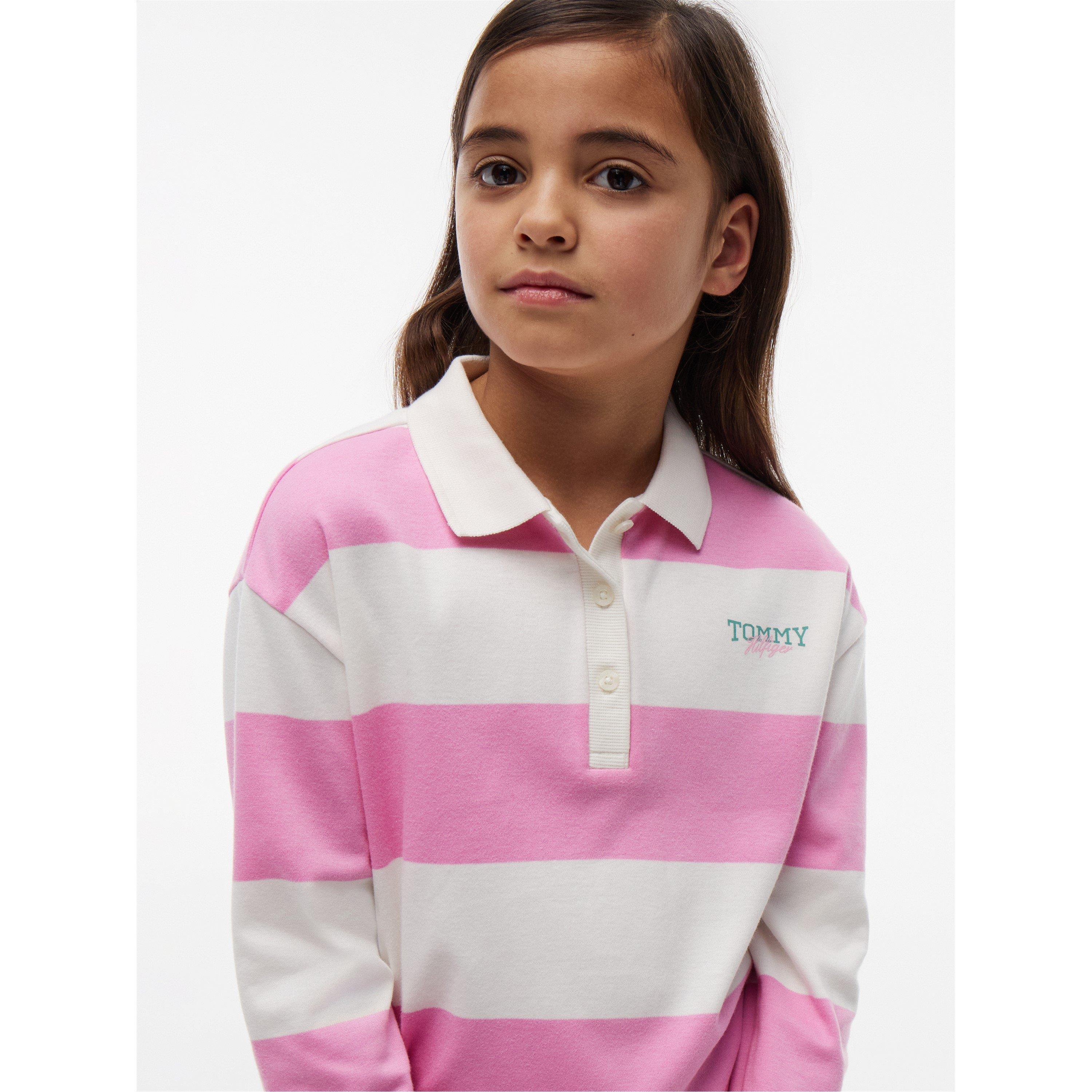 Pink Stripe TOU - Tommy Hilfiger - Kids' Rugby Polo Shirt - 4