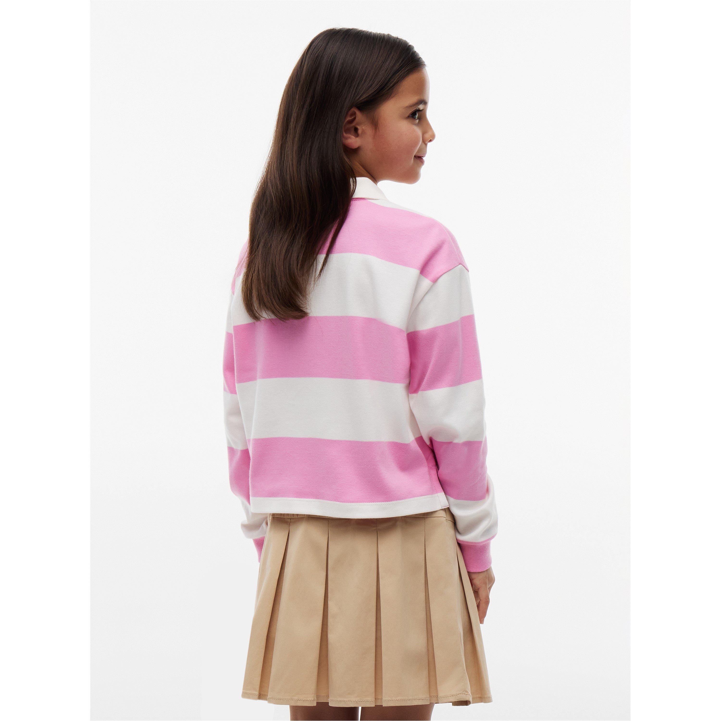 Pink Stripe TOU - Tommy Hilfiger - Kids' Rugby Polo Shirt - 5