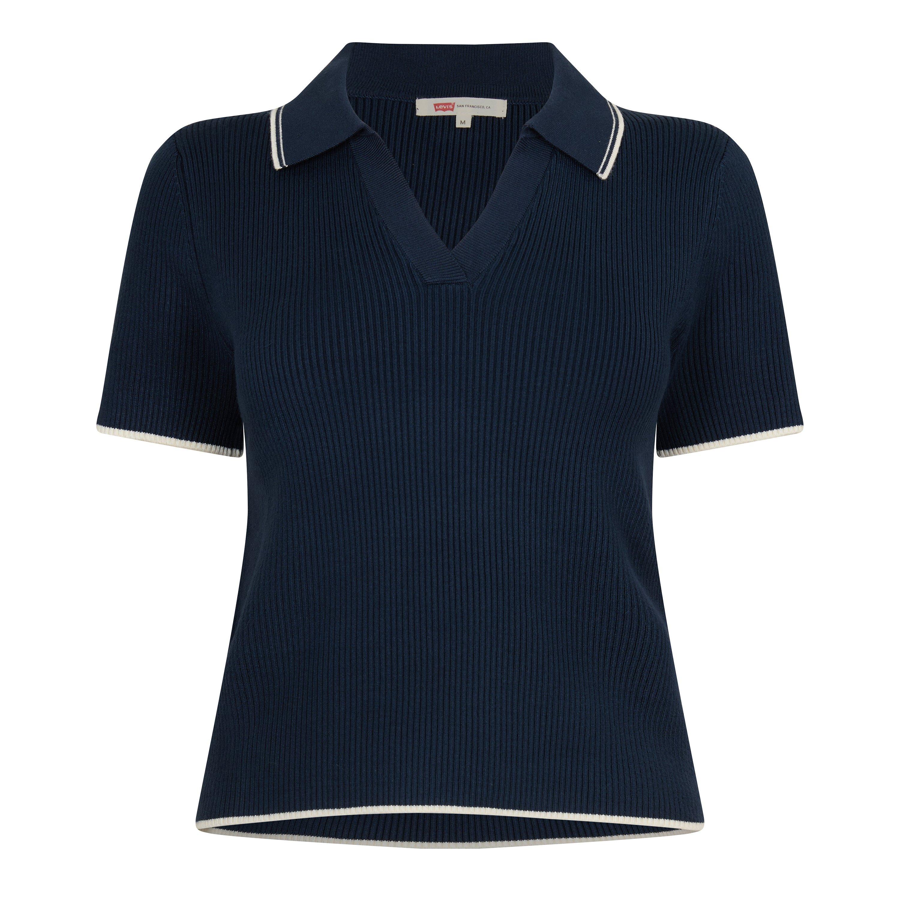Navy Blazer - Levis - Women's Faith Short Sleeve Polo Shirt - 1