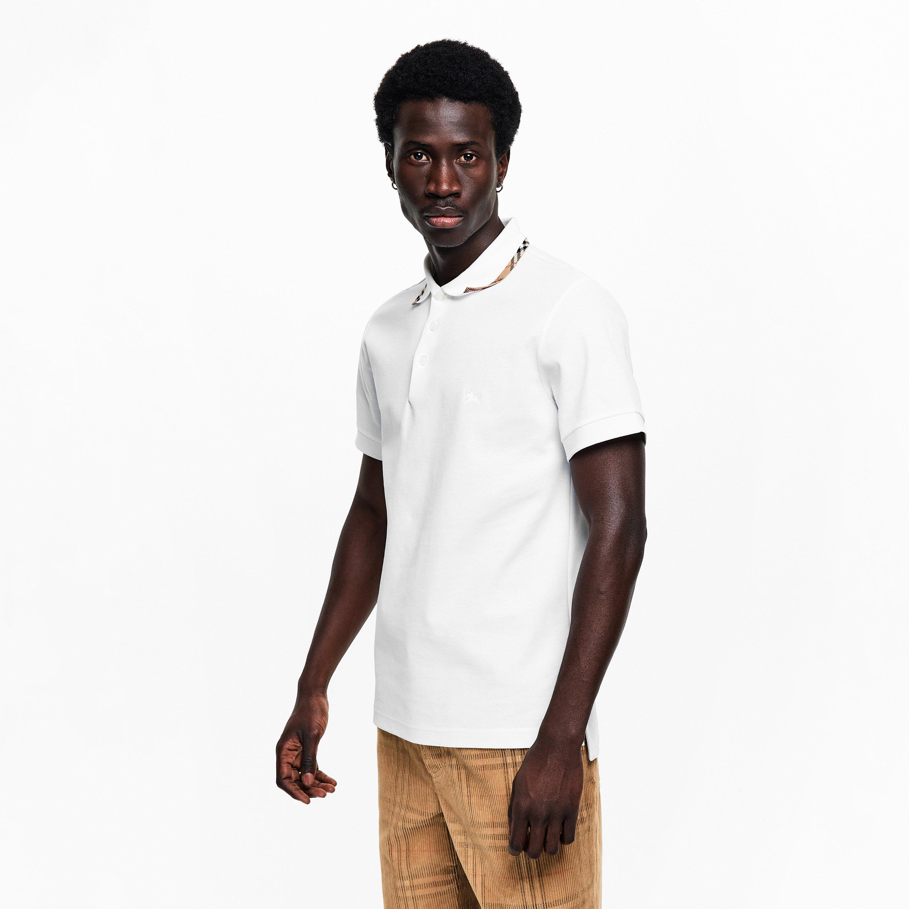 White - Burberry - Men's Short Sleeve Polo Shirt - 3