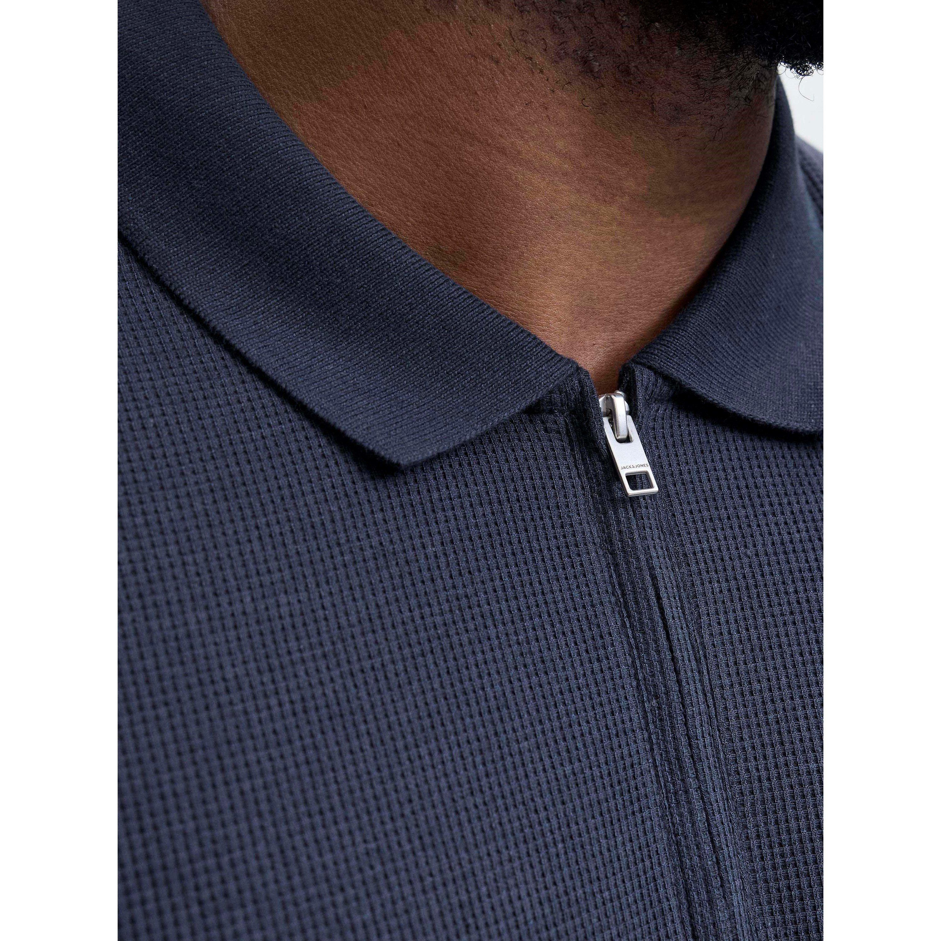 Navy Blazer - Jack and Jones - Jack Austin Zip Polo Plus Size Mens - 4