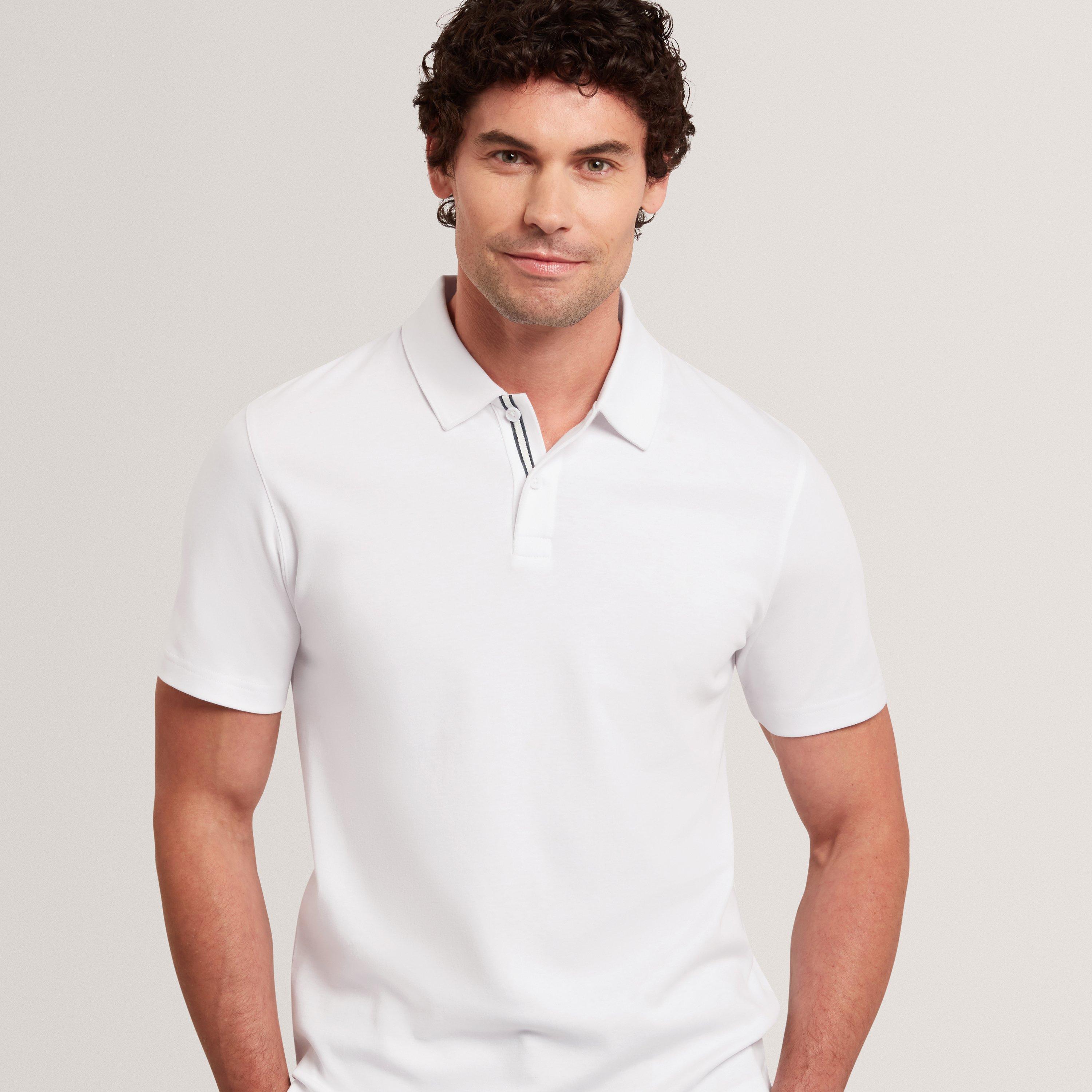 White - Ted Baker - Men's Short Sleeve Polo Shirt - 2