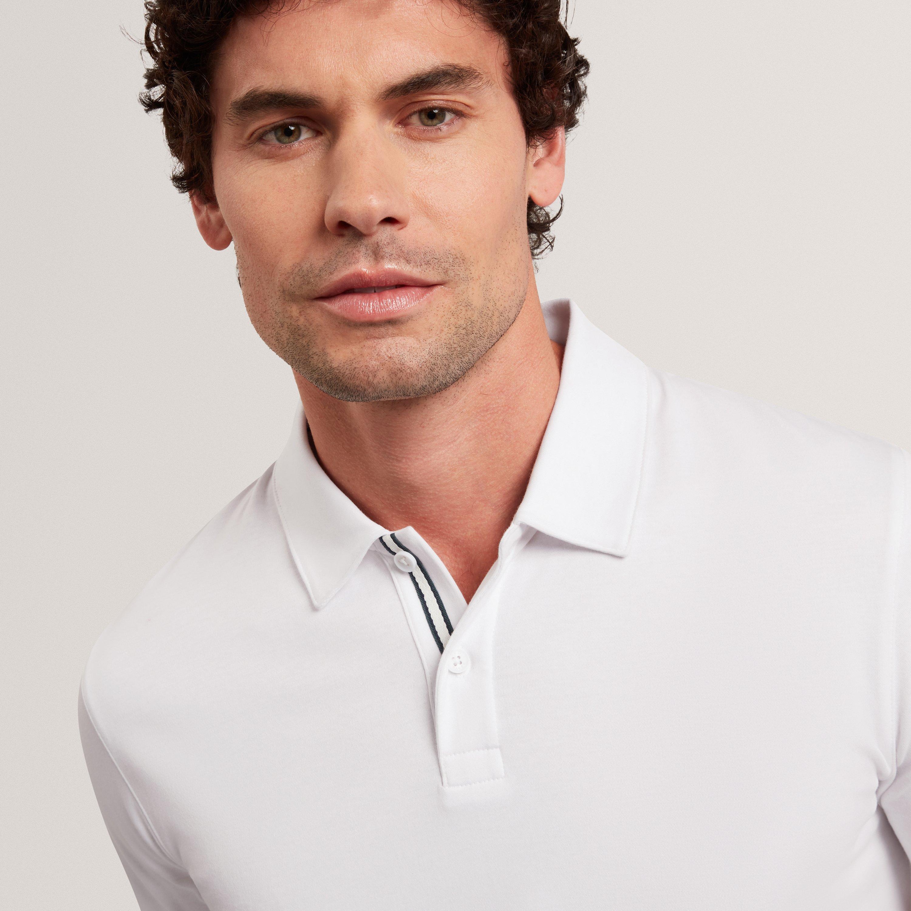 White - Ted Baker - Men's Short Sleeve Polo Shirt - 4