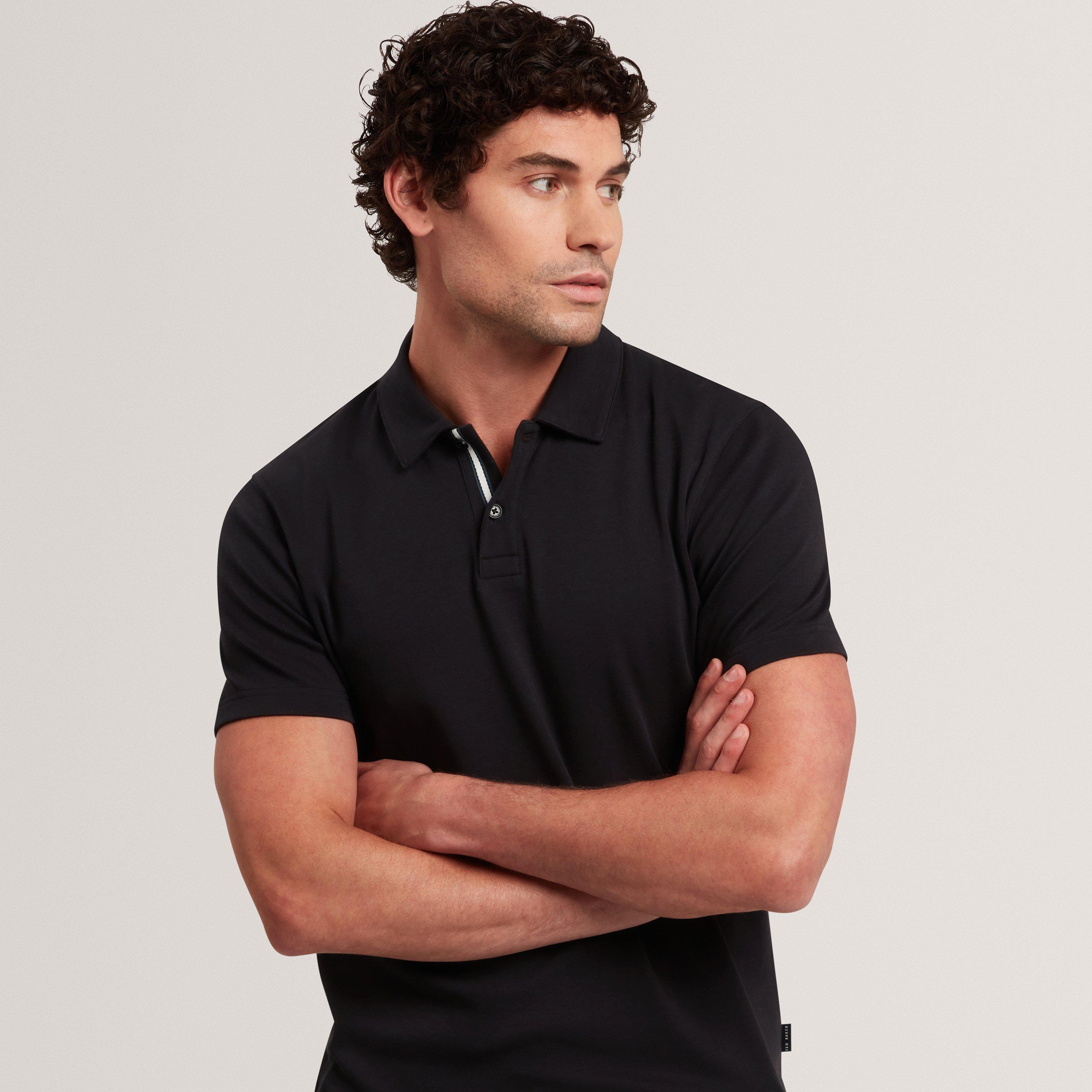 Black - Ted Baker - Mens Short Sleeve Polo Shirt - 2