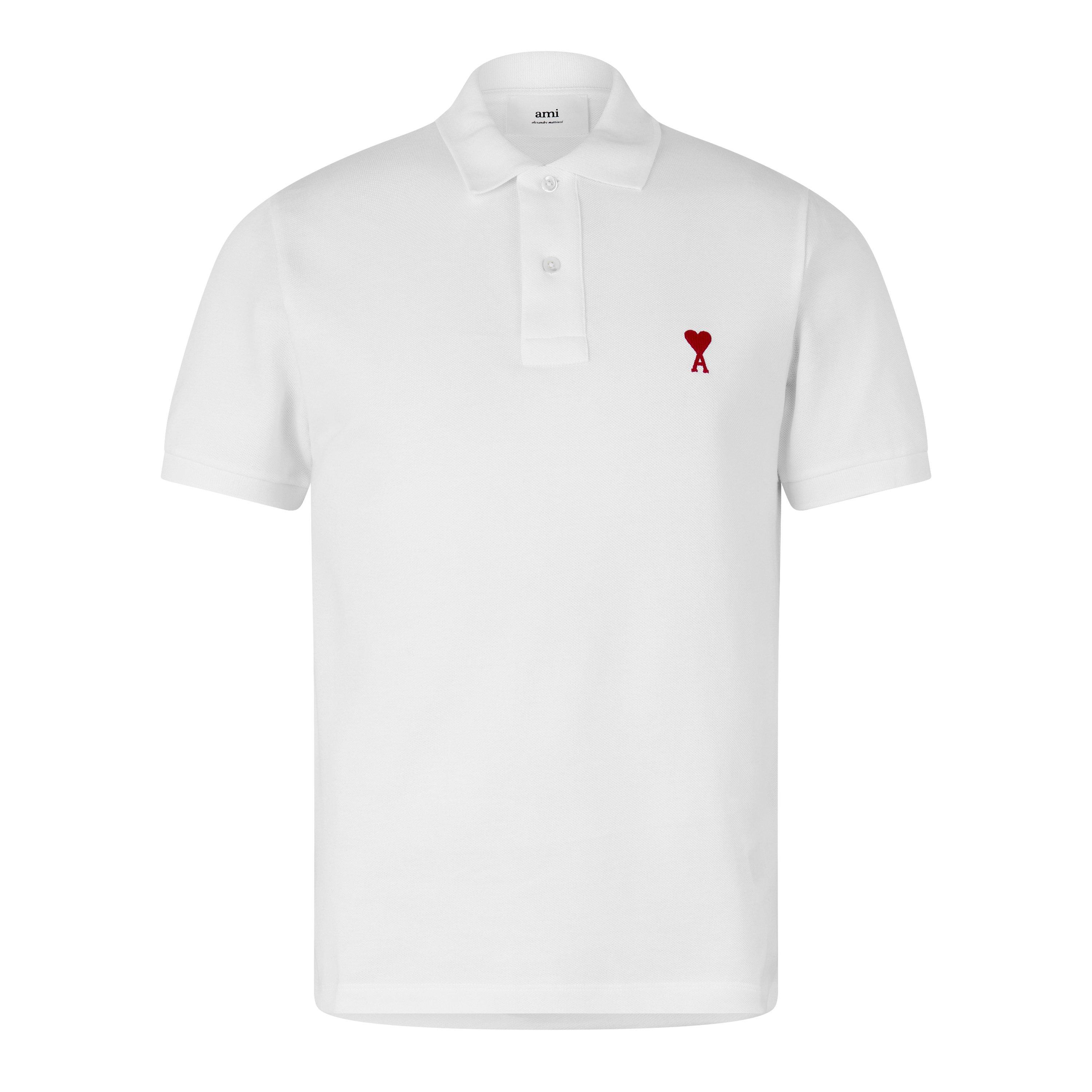 White - Ami Paris - De Coeur Polo Shirt - 7