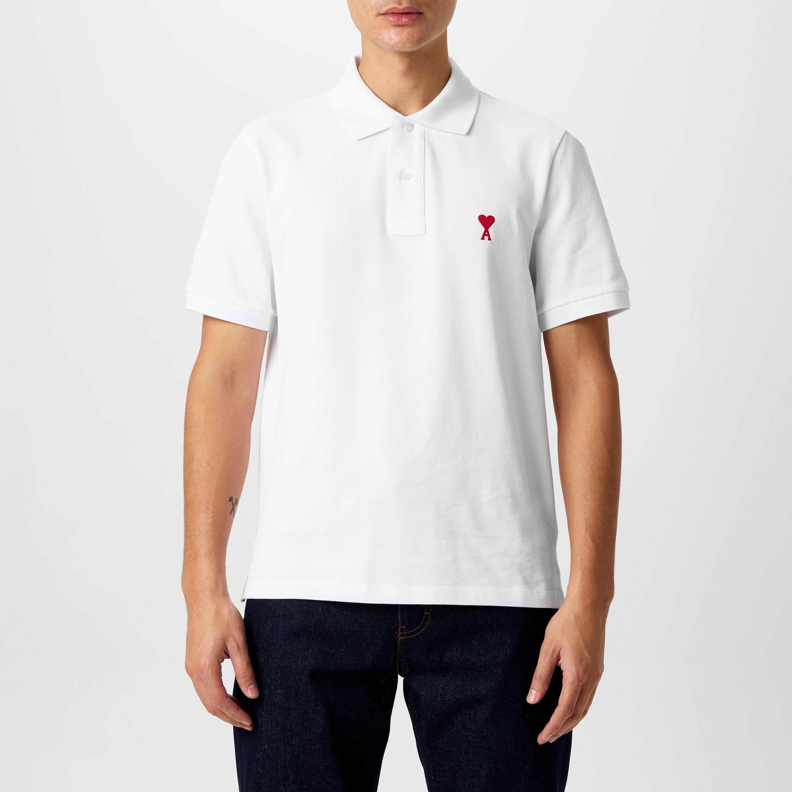 White - Ami Paris - De Coeur Polo Shirt - 3