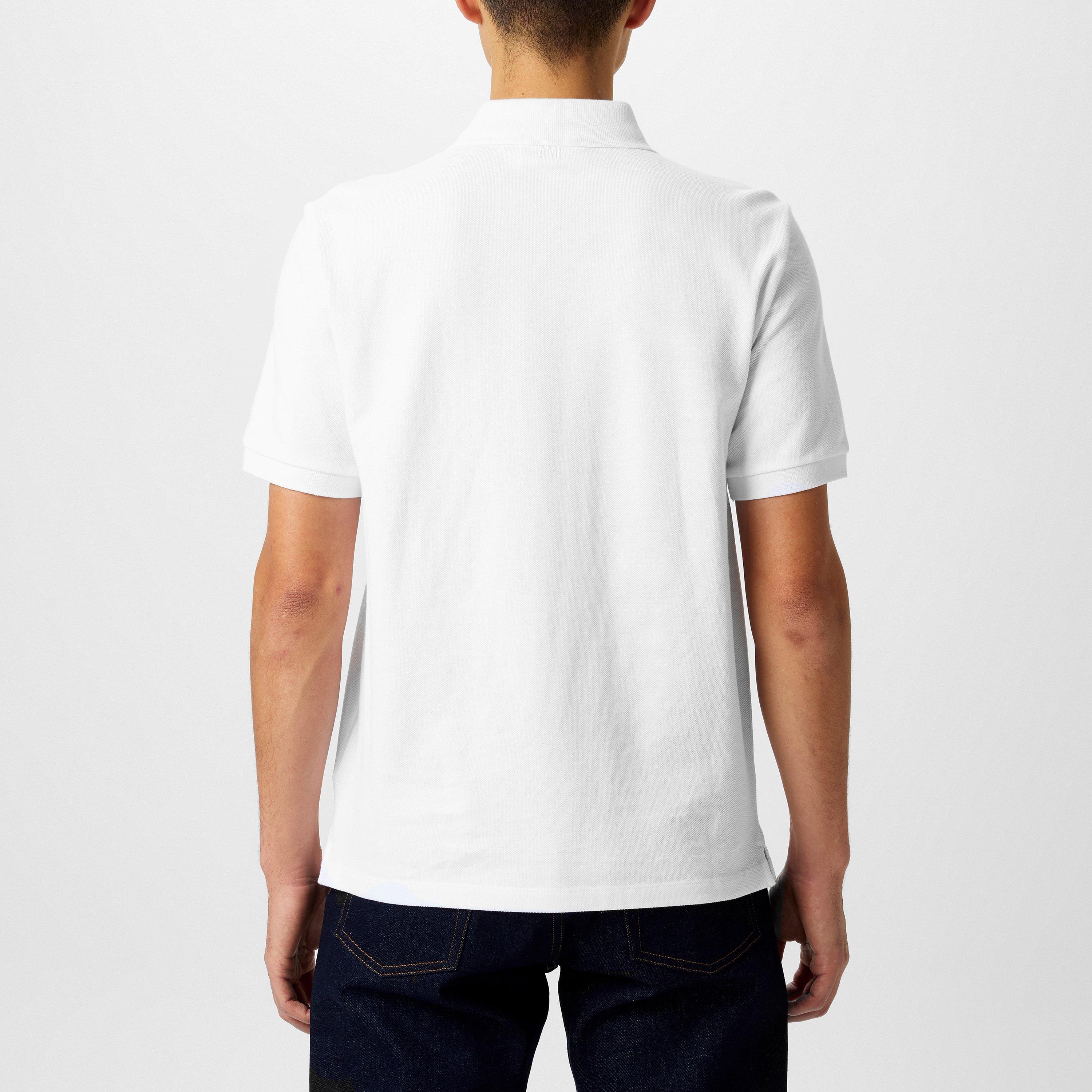 White - Ami Paris - De Coeur Polo Shirt - 4